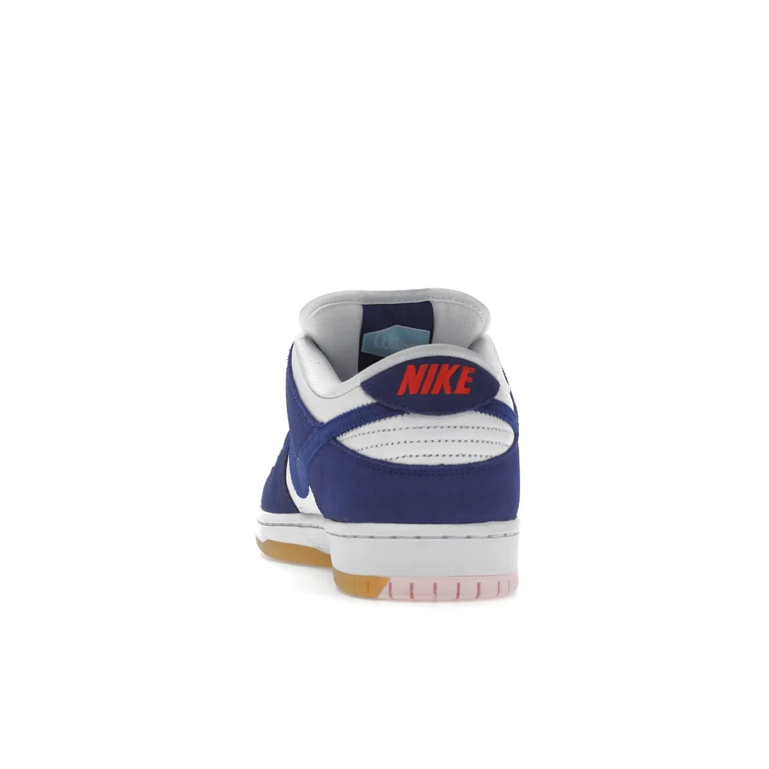 Nike SB Dunk Low Los Angeles Dodgers - Image 27 - Only at www.BallersClubKickz.com - Make a statement with the limited edition Nike SB Dunk Low Los Angeles Dodgers. Featuring a striking blue and white color combination, convenient lace-up closure, light-brown sole, and pink graphic, this stylish and comfortable low-top sneaker is perfect for sport fans and sneaker enthusiasts alike. Available in June 2022.