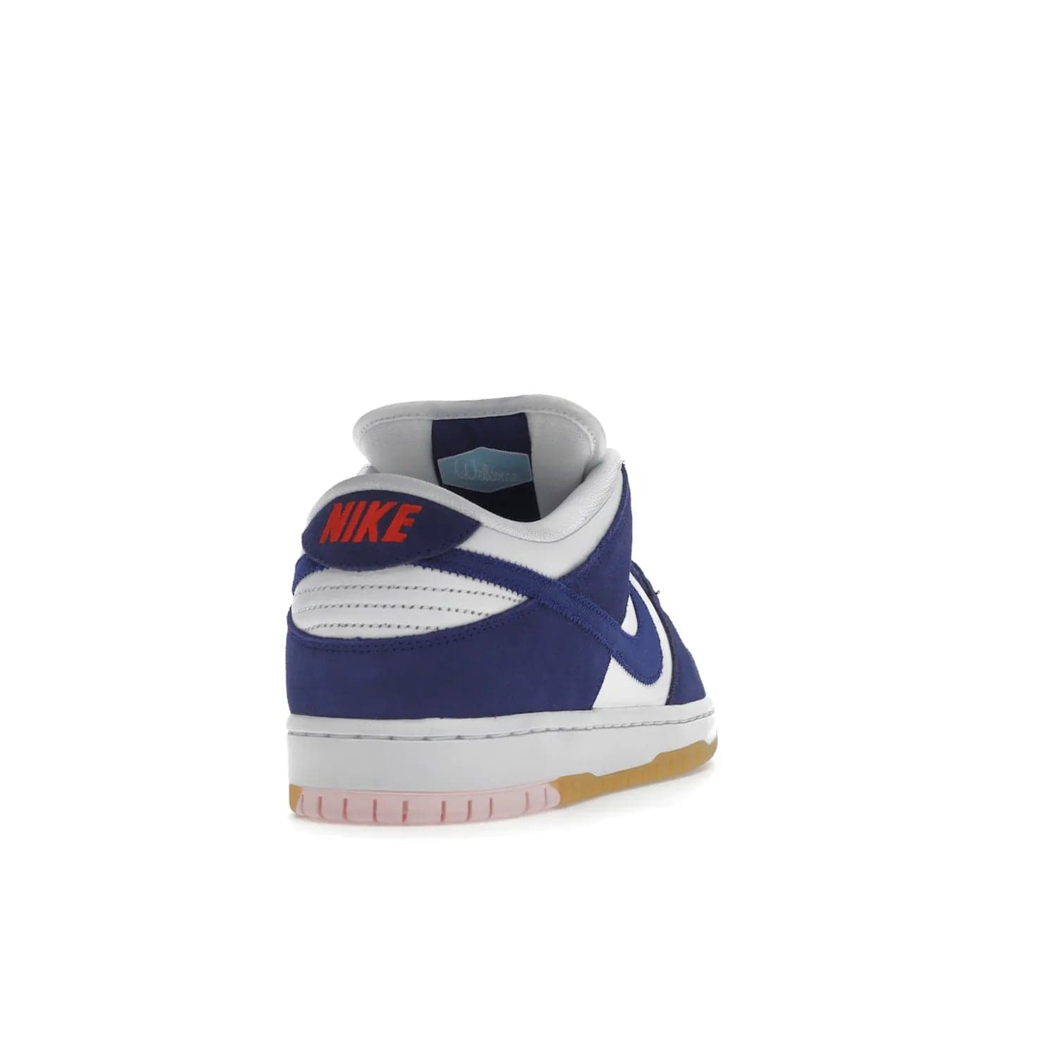 Nike SB Dunk Low Los Angeles Dodgers - Image 30 - Only at www.BallersClubKickz.com - Make a statement with the limited edition Nike SB Dunk Low Los Angeles Dodgers. Featuring a striking blue and white color combination, convenient lace-up closure, light-brown sole, and pink graphic, this stylish and comfortable low-top sneaker is perfect for sport fans and sneaker enthusiasts alike. Available in June 2022.