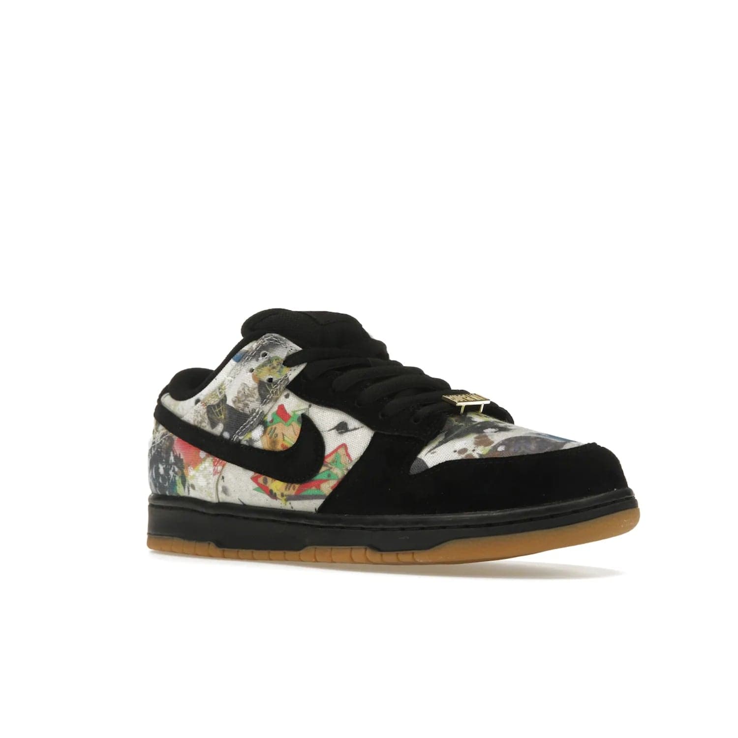 Nike SB Dunk Low Supreme Rammellzee - Image 5 - Only at www.BallersClubKickz.com - Own a piece of art history with the limited edition Nike SB Dunk Low Supreme Rammellzee. Released on August 31, 2023, this sneaker features Rammellzee's iconic graffiti motifs and sold out quickly worldwide. Get this sneaker today and experience the artwork of the late Rammellzee!