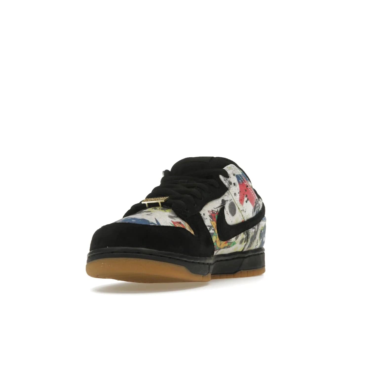 Nike SB Dunk Low Supreme Rammellzee - Image 13 - Only at www.BallersClubKickz.com - Own a piece of art history with the limited edition Nike SB Dunk Low Supreme Rammellzee. Released on August 31, 2023, this sneaker features Rammellzee's iconic graffiti motifs and sold out quickly worldwide. Get this sneaker today and experience the artwork of the late Rammellzee!