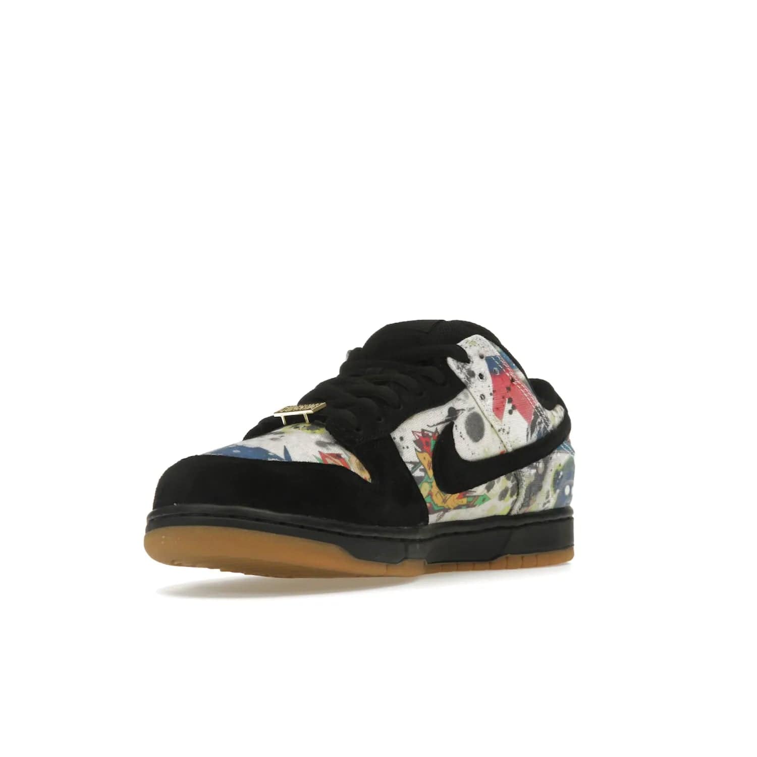 Nike SB Dunk Low Supreme Rammellzee - Image 14 - Only at www.BallersClubKickz.com - Own a piece of art history with the limited edition Nike SB Dunk Low Supreme Rammellzee. Released on August 31, 2023, this sneaker features Rammellzee's iconic graffiti motifs and sold out quickly worldwide. Get this sneaker today and experience the artwork of the late Rammellzee!