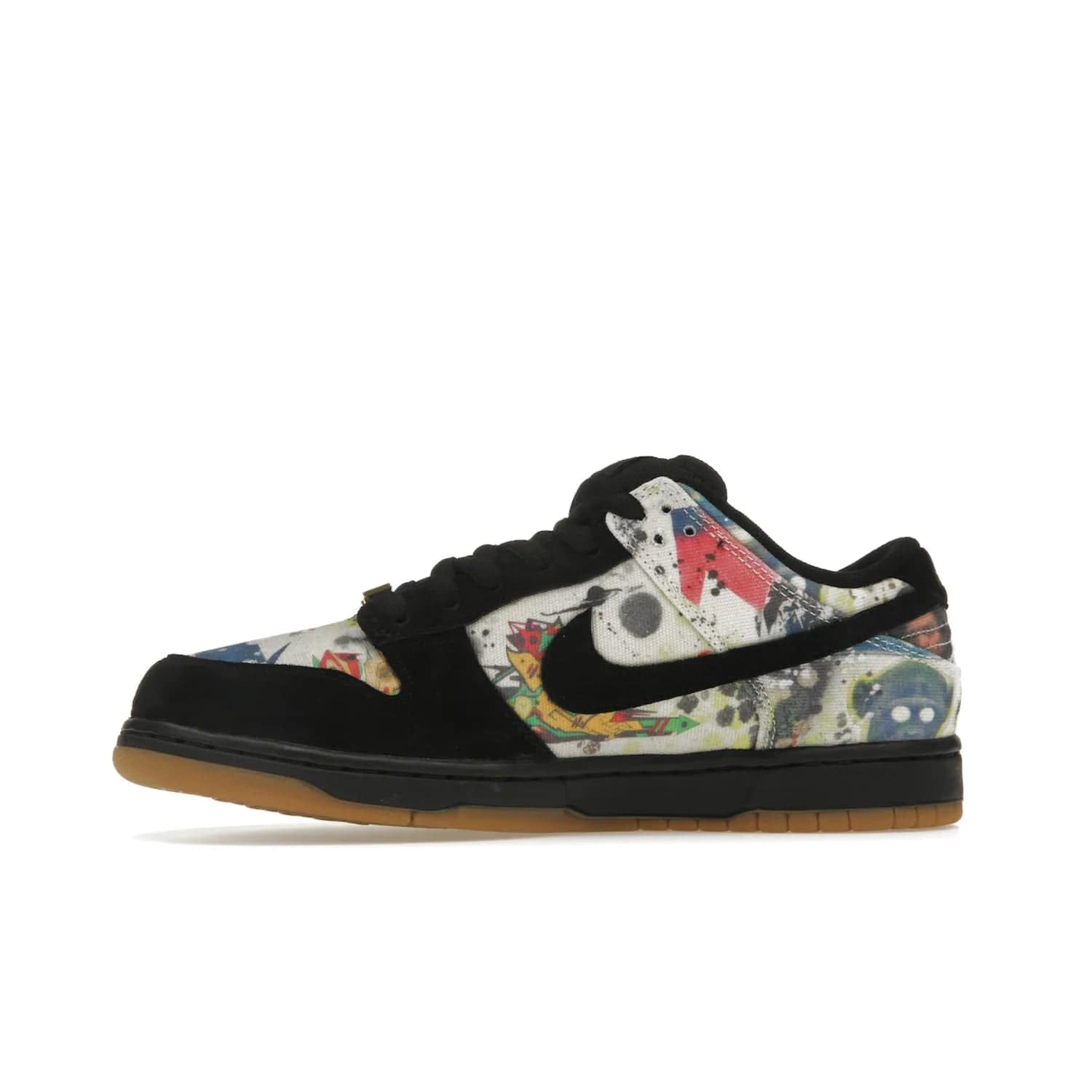Nike SB Dunk Low Supreme Rammellzee - Image 18 - Only at www.BallersClubKickz.com - Own a piece of art history with the limited edition Nike SB Dunk Low Supreme Rammellzee. Released on August 31, 2023, this sneaker features Rammellzee's iconic graffiti motifs and sold out quickly worldwide. Get this sneaker today and experience the artwork of the late Rammellzee!