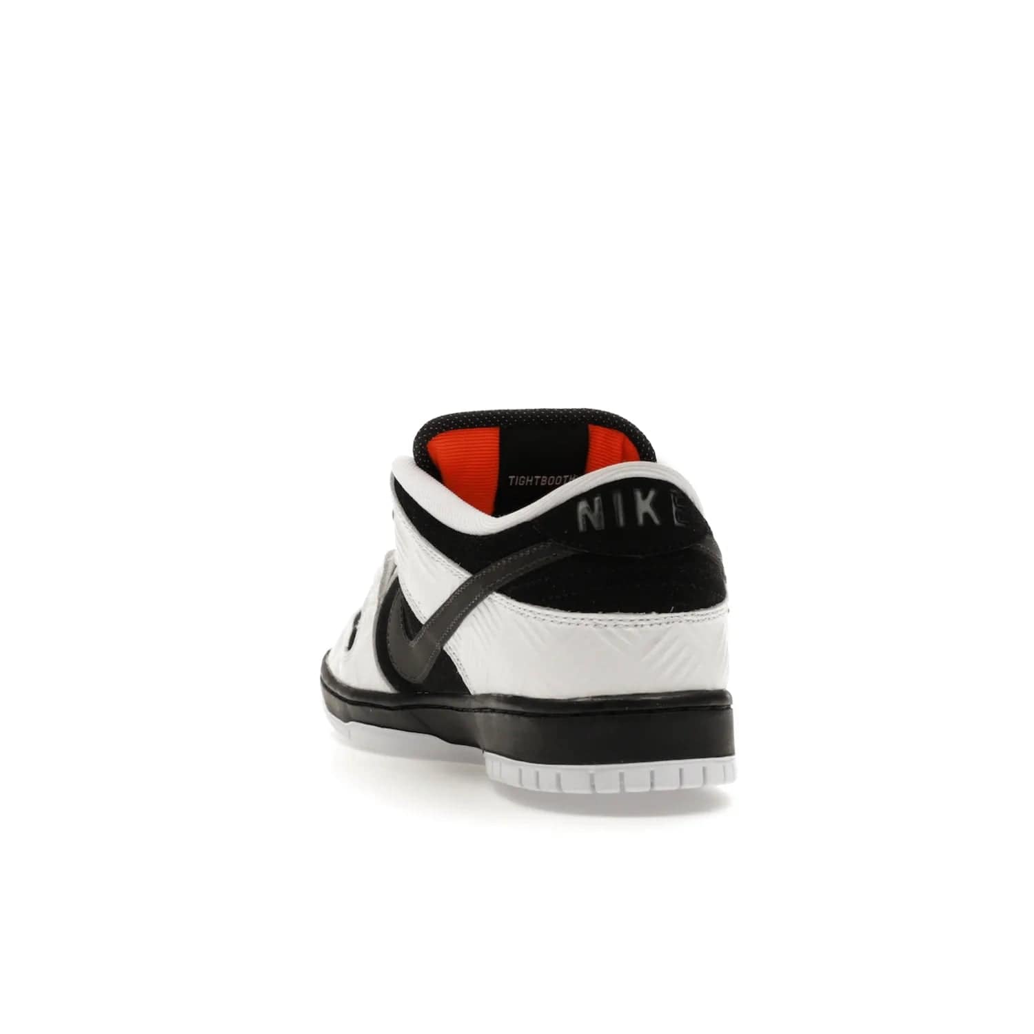 Nike SB Dunk Low TIGHTBOOTH - Image 26 - Only at www.BallersClubKickz.com - Releasing Nov 14, 2023, the TIGHTBOOTH Nike SB Dunk Low celebrates street skating and the urban streets. The White/Black-Safety Orange hue captures the energy and feel of the board and provides superior performance and bold style. Be ready to take on the black of night and make your mark on street culture.