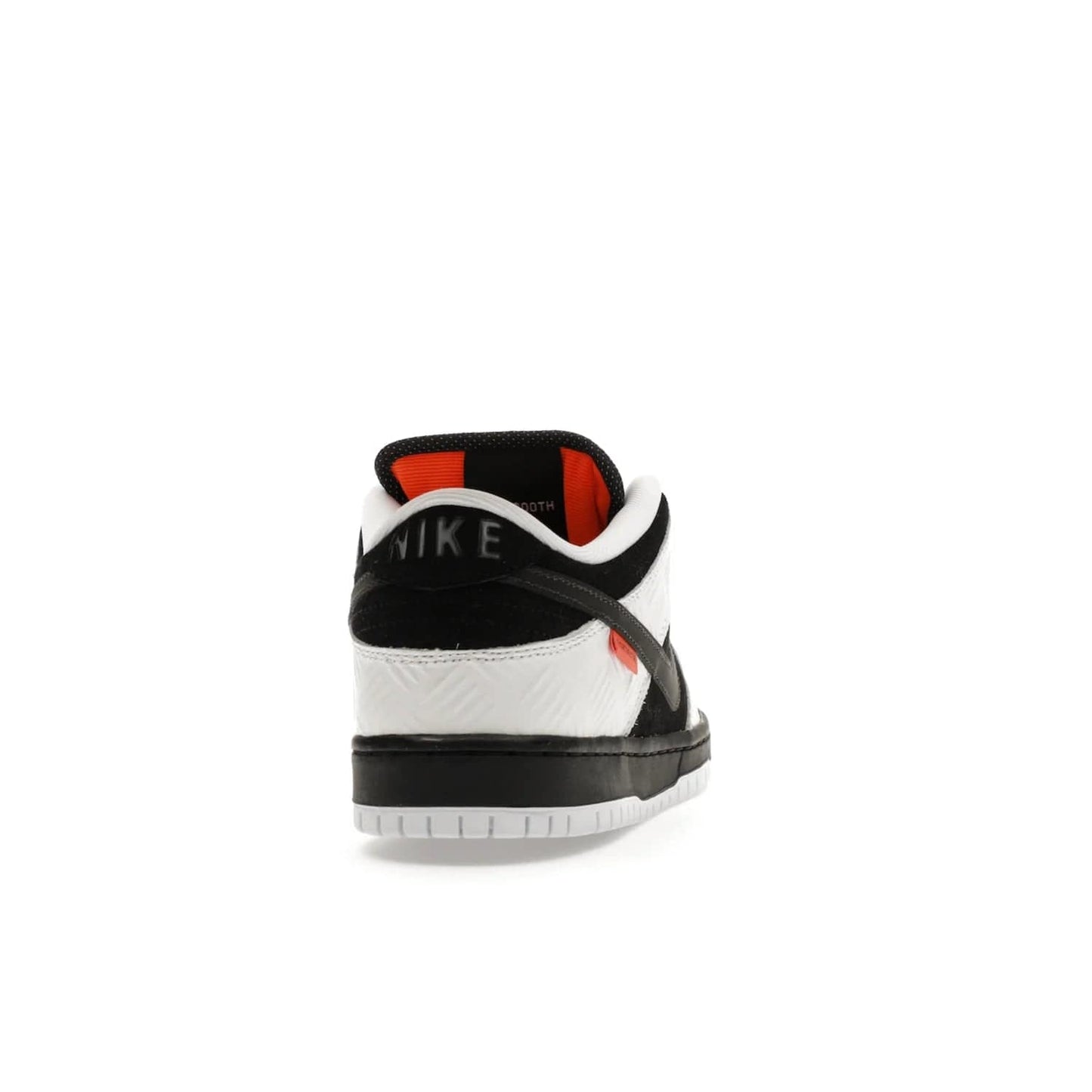 Nike SB Dunk Low TIGHTBOOTH - Image 29 - Only at www.BallersClubKickz.com - Releasing Nov 14, 2023, the TIGHTBOOTH Nike SB Dunk Low celebrates street skating and the urban streets. The White/Black-Safety Orange hue captures the energy and feel of the board and provides superior performance and bold style. Be ready to take on the black of night and make your mark on street culture.