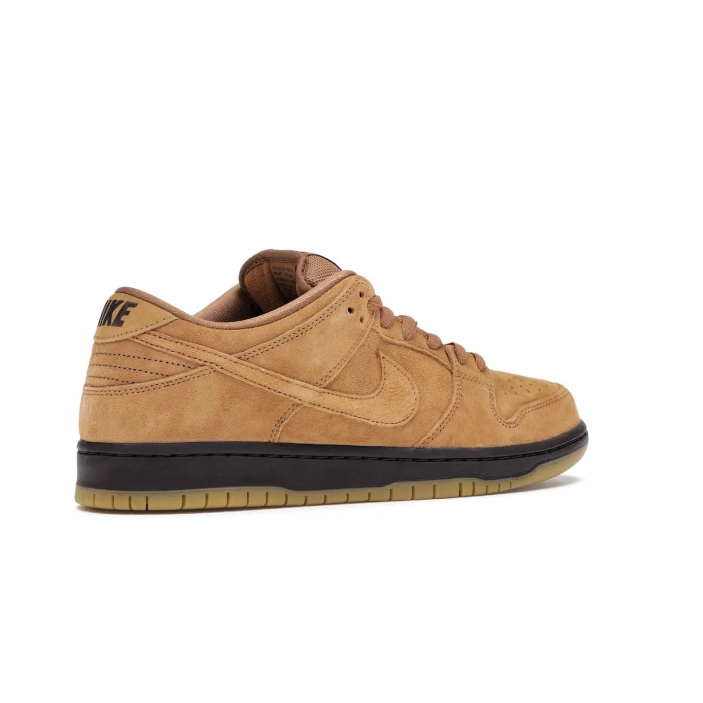 Nike SB Dunk Low Wheat (2021/2023) - Image 34 - Only at www.BallersClubKickz.com - The Nike SB Dunk Low Wheat (2021/2023)has a sleek silhouette and wheat suede upper. Tan tones for lining, mesh tongues, and laces. Iconic color palette midsole, perforated boxing toe. Brown branding on tongue and heel. Gum rubber outsole with partitioned pattern for traction. Eschewed in Feb 2021 for $110.