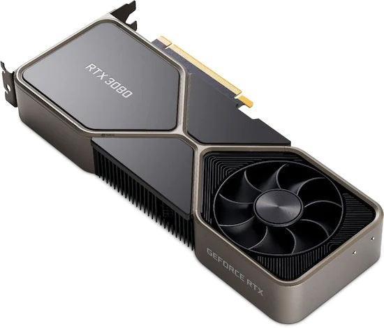 NVIDIA GeForce RTX 3080 Founders Edition Graphics Card - Image 06 - Only at www.BallersClubKickz.com - Step up your graphics with the RTX 3080 Founders Edition. The NVIDIA-made RTX 3080 Founders Edition is advanced in its features, including a dual-fan system, 10GB of RAM, and boost clock speeds of 1.71 GHz. 