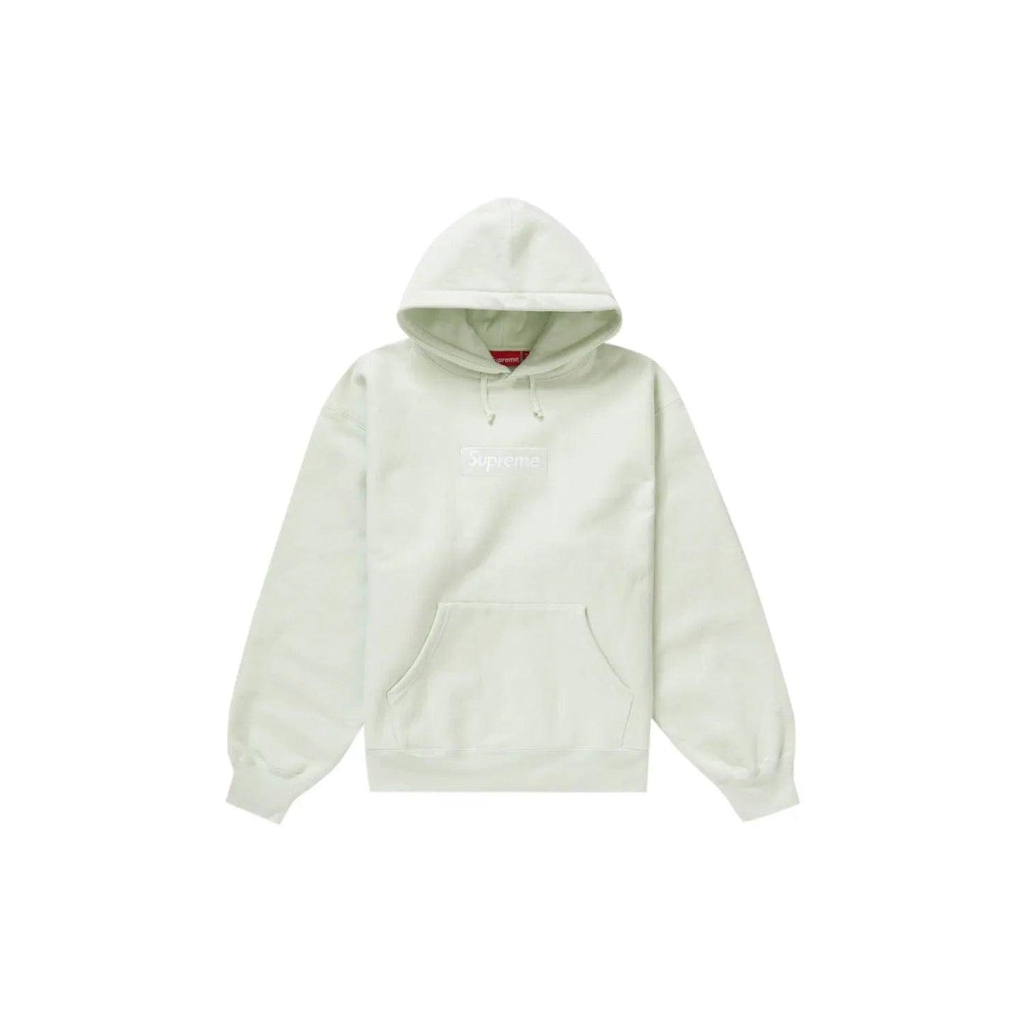 Supreme Box Logo Hooded Sweatshirt (FW23) Light Green - Image 1 - Only at www.BallersClubKickz.com - Score a must-have streetwear staple with this Supreme Box Logo Hooded Sweatshirt (FW23). This heavyweight hoodie features light green colorway and embroidered logo for signature touch. Perfect for pairing with any bottoms.