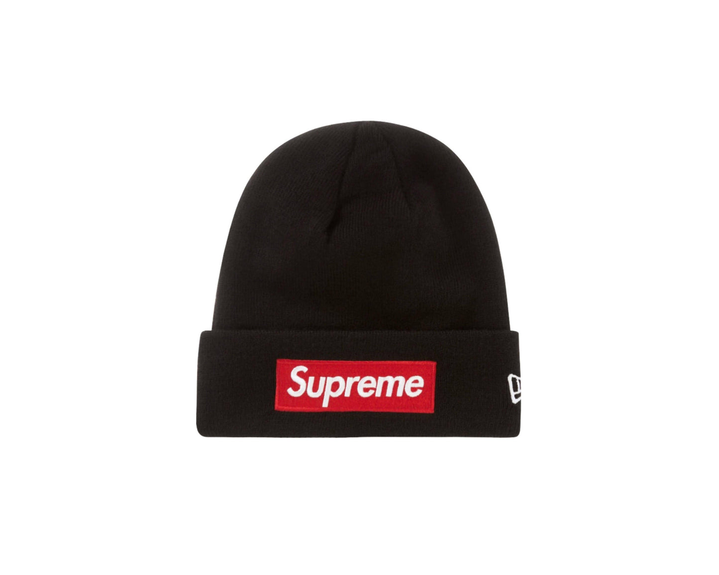 Supreme New Era Box Logo Beanie FW22 - Image 01 - Only at www.BallersClubKickz.com - These Supreme New Era Box Logo Beanies FW22 were available in December of 2022.