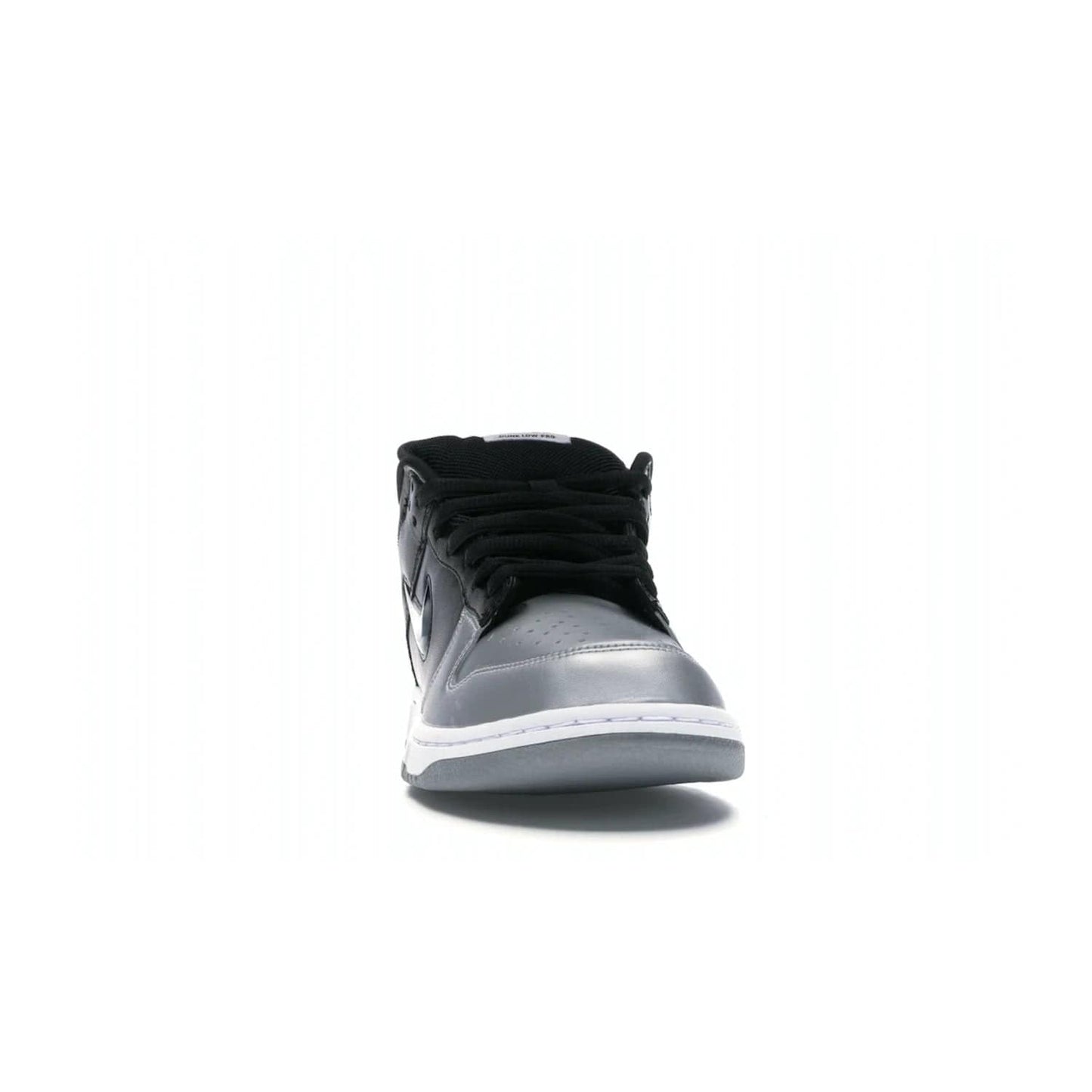 Nike SB Dunk Low Supreme Jewel Swoosh Silver - Image 9 - Only at www.BallersClubKickz.com - This Metallic Silver/Metallic Silver-Black Nike SB Dunk Low Supreme Jewel Swoosh Silver brings a flashy design to the iconic SB Dunk. Released in 2019, this is a must-have for any collection.