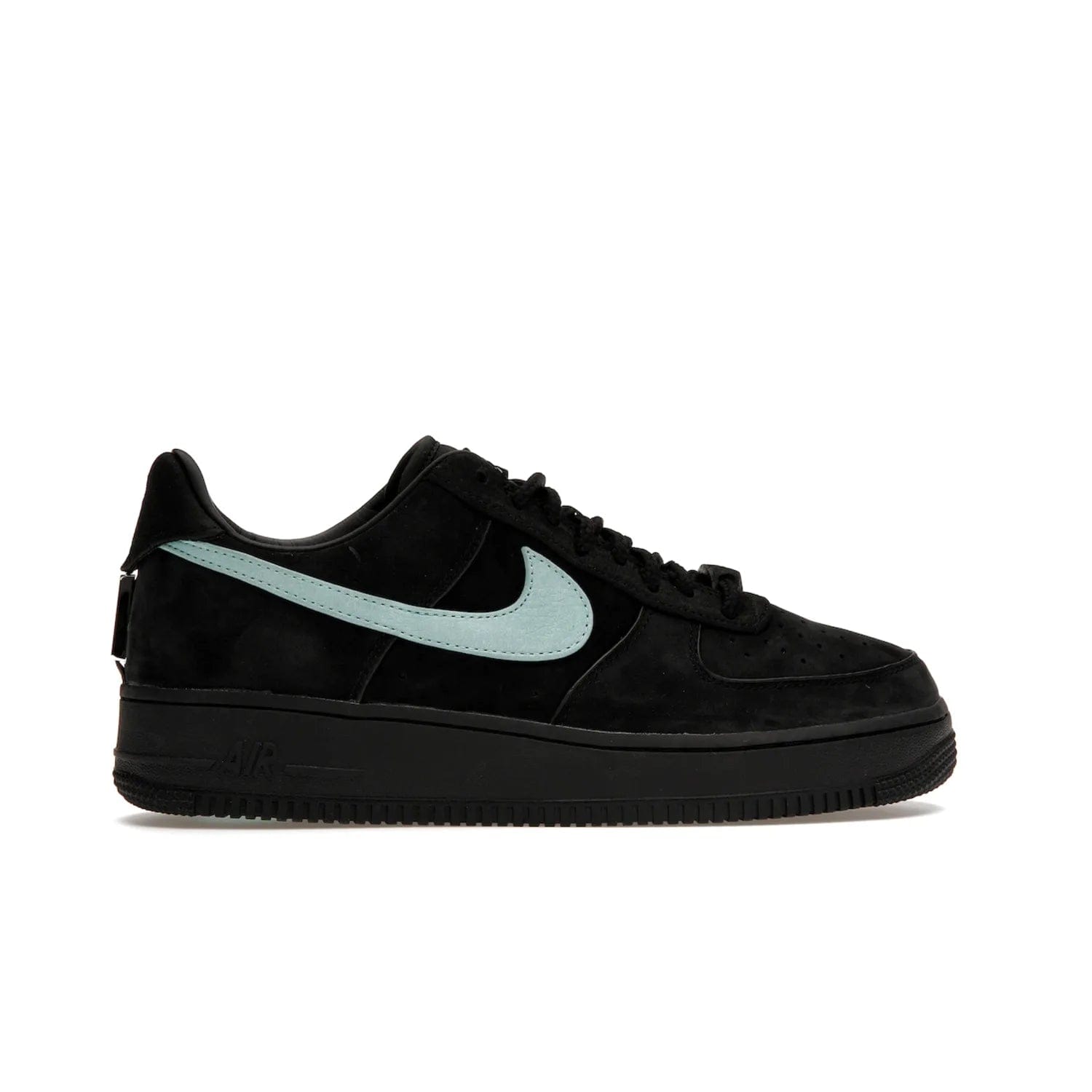 Nike Air Force 1 Low Tiffany & Co. 1837 - Image 36 - Only at www.BallersClubKickz.com - Nike & Tiffany & Co. collaborate on an exclusive sterling silver sneaker, the Air Force 1 Low Tiffany & Co. 1837. Featuring a suede uppr, Tiffany Blue Swoosh and "Tiffany" cursive branding, this pair of AF1s offers an opulent fusion of athleisure and luxury fashion. Release date March 2023.