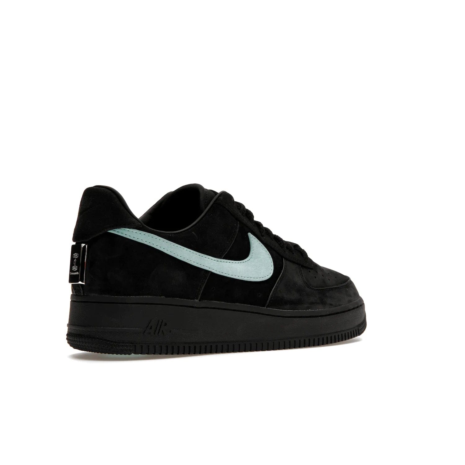 Nike Air Force 1 Low Tiffany & Co. 1837 - Image 33 - Only at www.BallersClubKickz.com - Nike & Tiffany & Co. collaborate on an exclusive sterling silver sneaker, the Air Force 1 Low Tiffany & Co. 1837. Featuring a suede uppr, Tiffany Blue Swoosh and "Tiffany" cursive branding, this pair of AF1s offers an opulent fusion of athleisure and luxury fashion. Release date March 2023.