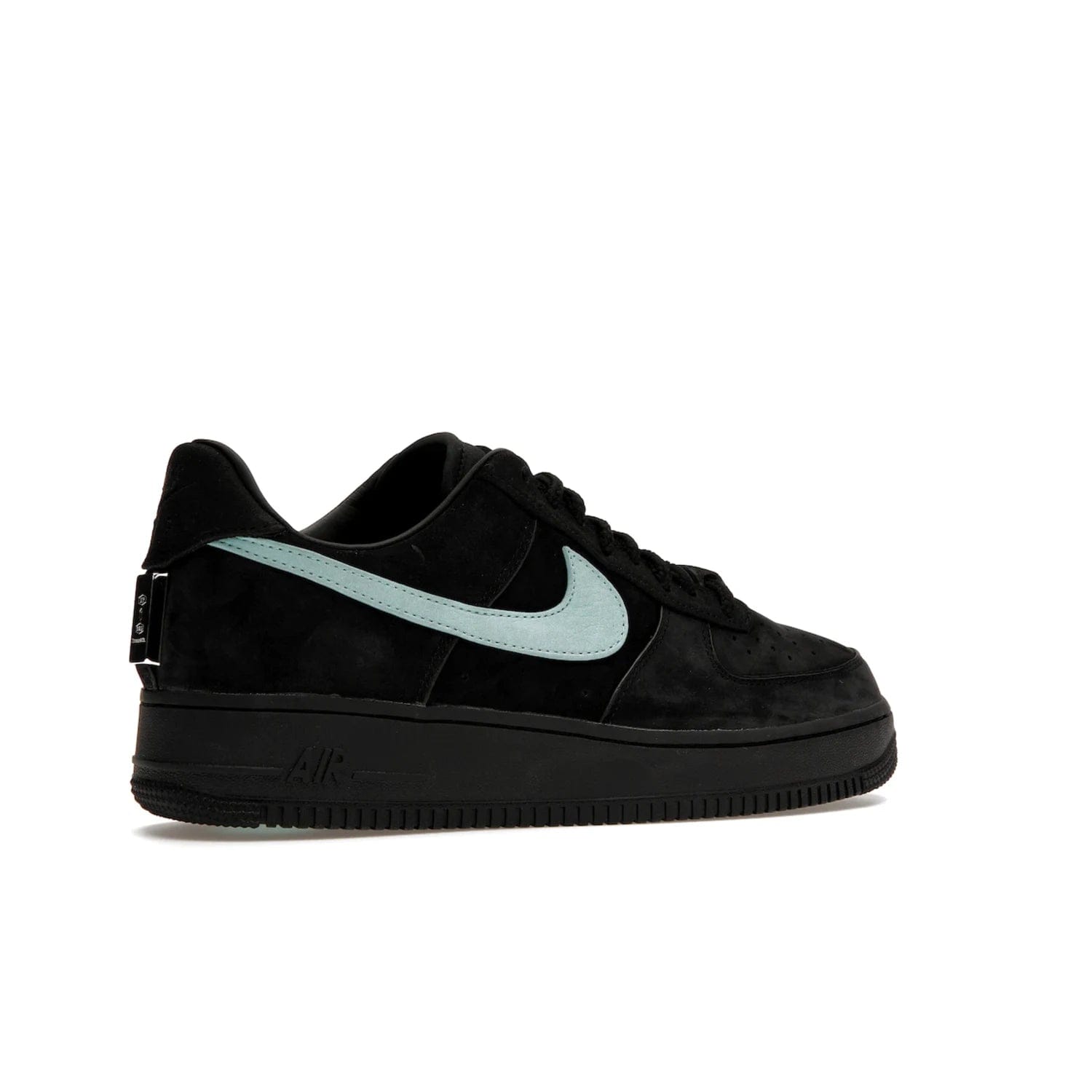 Nike Air Force 1 Low Tiffany & Co. 1837 - Image 34 - Only at www.BallersClubKickz.com - Nike & Tiffany & Co. collaborate on an exclusive sterling silver sneaker, the Air Force 1 Low Tiffany & Co. 1837. Featuring a suede uppr, Tiffany Blue Swoosh and "Tiffany" cursive branding, this pair of AF1s offers an opulent fusion of athleisure and luxury fashion. Release date March 2023.