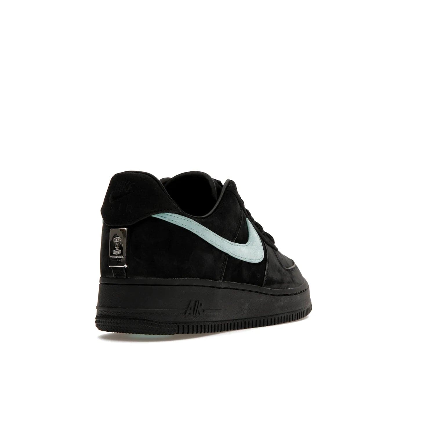 Nike Air Force 1 Low Tiffany & Co. 1837 - Image 31 - Only at www.BallersClubKickz.com - Nike & Tiffany & Co. collaborate on an exclusive sterling silver sneaker, the Air Force 1 Low Tiffany & Co. 1837. Featuring a suede uppr, Tiffany Blue Swoosh and "Tiffany" cursive branding, this pair of AF1s offers an opulent fusion of athleisure and luxury fashion. Release date March 2023.