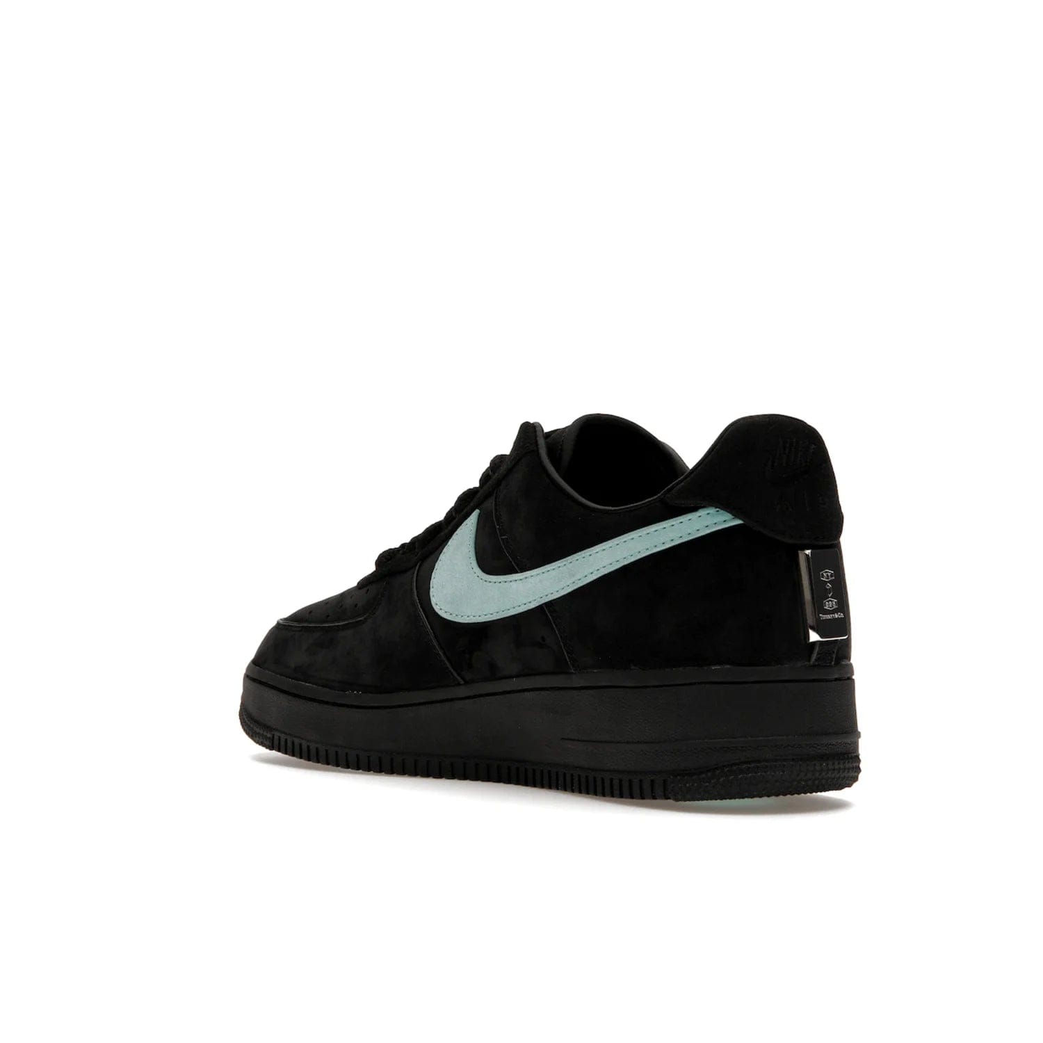 Nike Air Force 1 Low Tiffany & Co. 1837 - Image 24 - Only at www.BallersClubKickz.com - Nike & Tiffany & Co. collaborate on an exclusive sterling silver sneaker, the Air Force 1 Low Tiffany & Co. 1837. Featuring a suede uppr, Tiffany Blue Swoosh and "Tiffany" cursive branding, this pair of AF1s offers an opulent fusion of athleisure and luxury fashion. Release date March 2023.