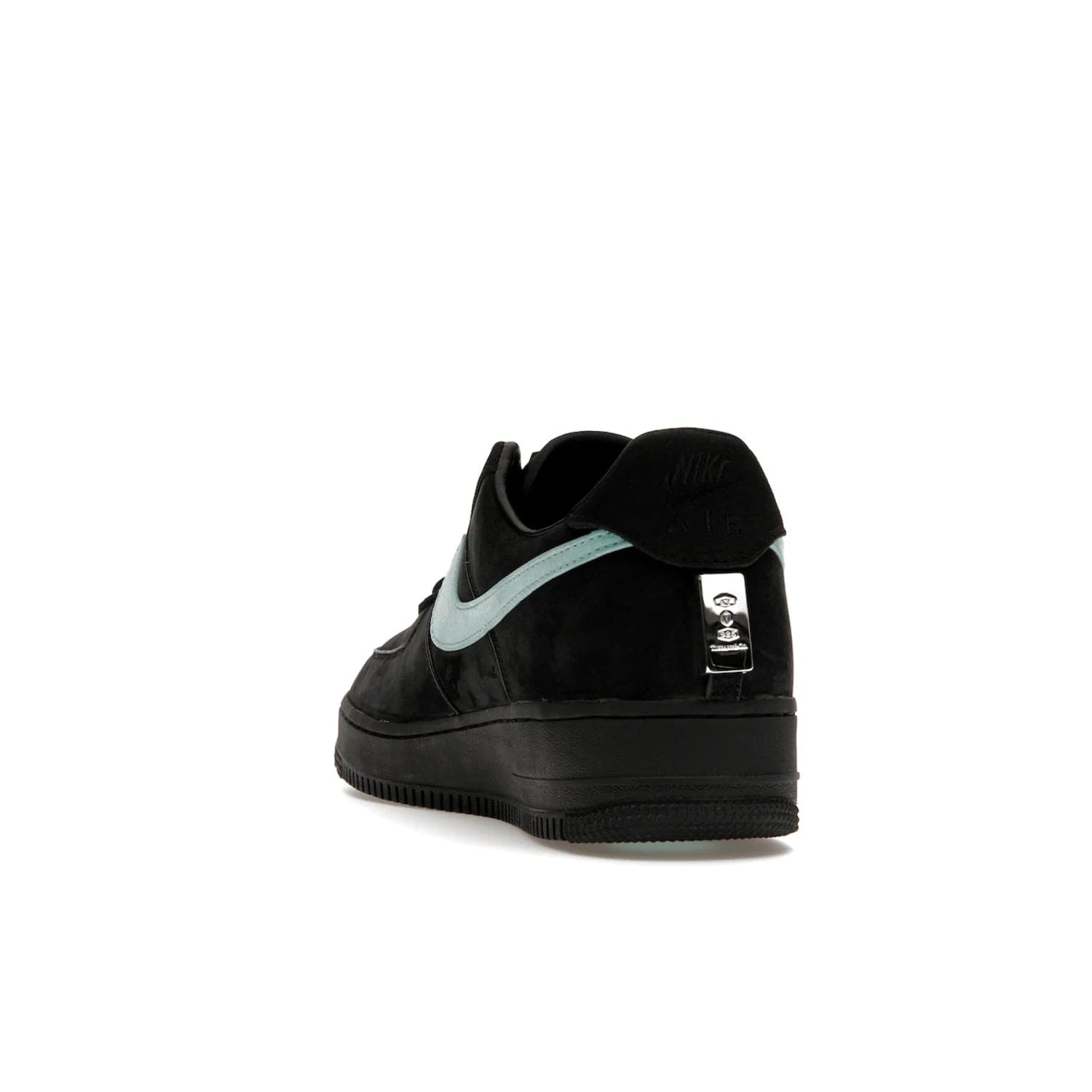 Nike Air Force 1 Low Tiffany & Co. 1837 - Image 26 - Only at www.BallersClubKickz.com - Nike & Tiffany & Co. collaborate on an exclusive sterling silver sneaker, the Air Force 1 Low Tiffany & Co. 1837. Featuring a suede uppr, Tiffany Blue Swoosh and "Tiffany" cursive branding, this pair of AF1s offers an opulent fusion of athleisure and luxury fashion. Release date March 2023.