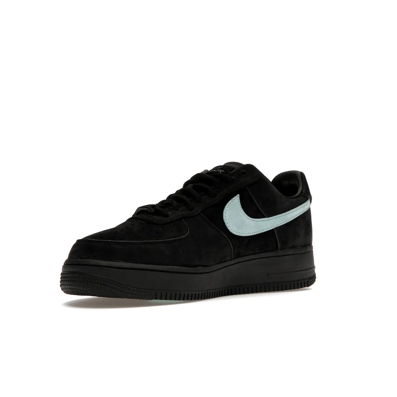 Nike Air Force 1 Low Tiffany & Co. 1837 - Image 15 - Only at www.BallersClubKickz.com - Nike & Tiffany & Co. collaborate on an exclusive sterling silver sneaker, the Air Force 1 Low Tiffany & Co. 1837. Featuring a suede uppr, Tiffany Blue Swoosh and "Tiffany" cursive branding, this pair of AF1s offers an opulent fusion of athleisure and luxury fashion. Release date March 2023.