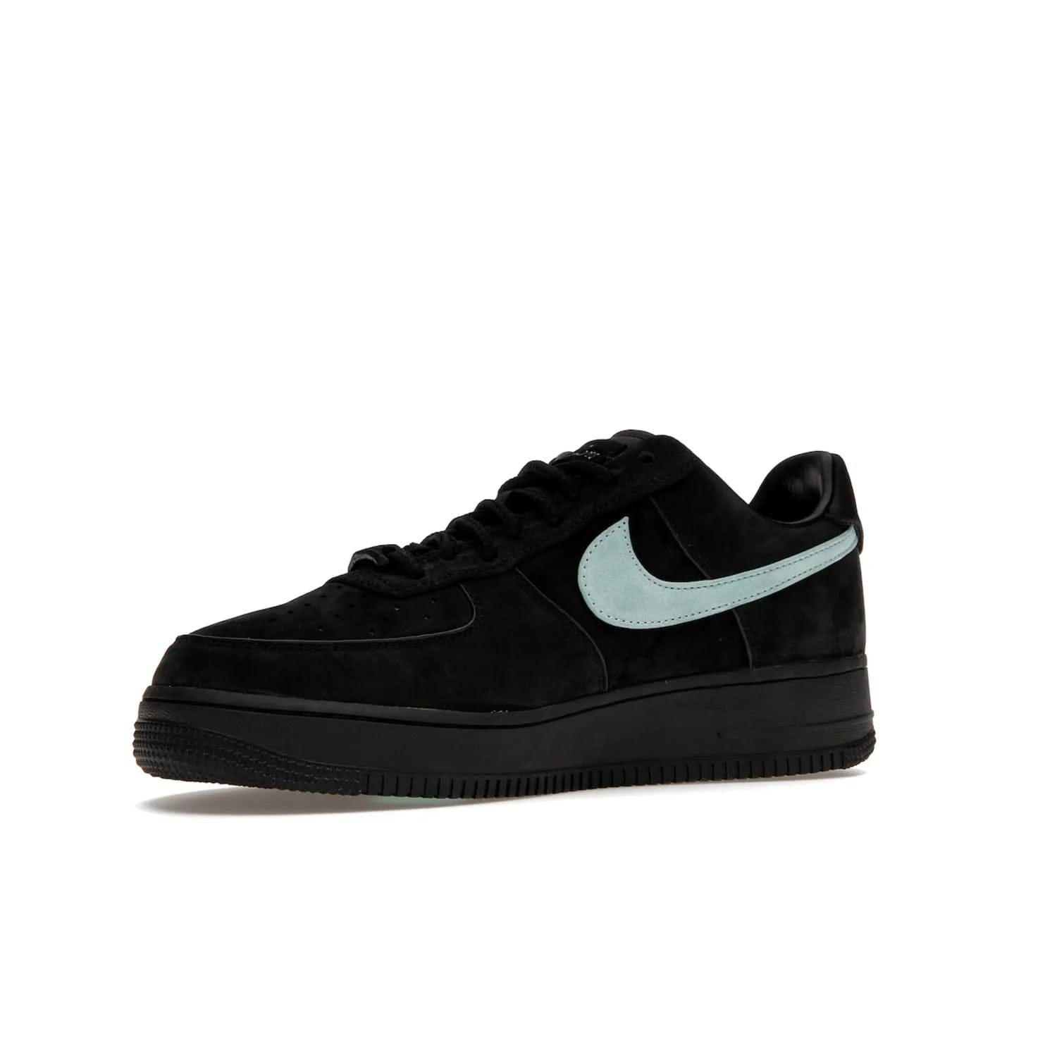 Nike Air Force 1 Low Tiffany & Co. 1837 - Image 16 - Only at www.BallersClubKickz.com - Nike & Tiffany & Co. collaborate on an exclusive sterling silver sneaker, the Air Force 1 Low Tiffany & Co. 1837. Featuring a suede uppr, Tiffany Blue Swoosh and "Tiffany" cursive branding, this pair of AF1s offers an opulent fusion of athleisure and luxury fashion. Release date March 2023.