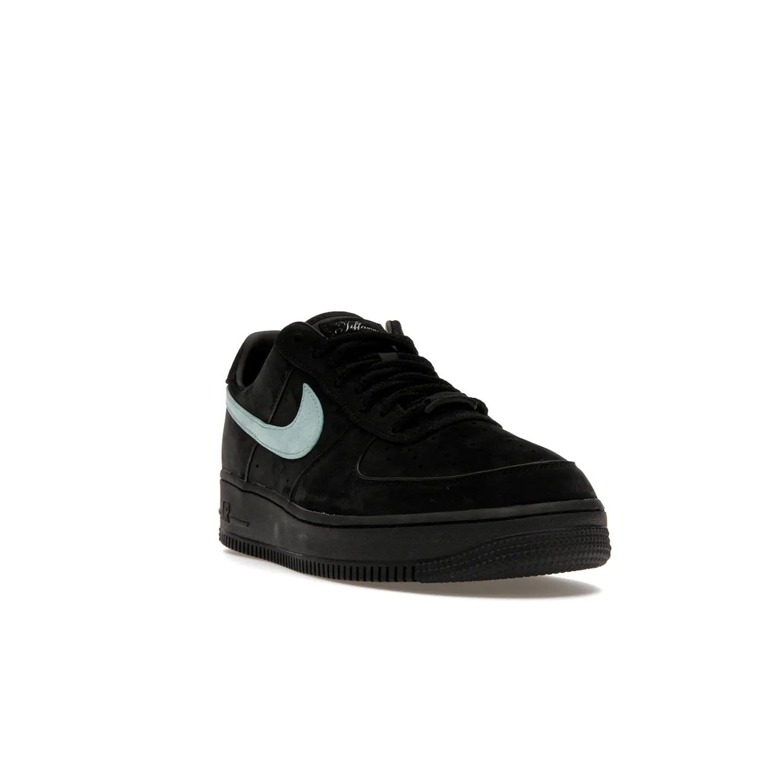 Nike Air Force 1 Low Tiffany & Co. 1837 - Image 7 - Only at www.BallersClubKickz.com - Nike & Tiffany & Co. collaborate on an exclusive sterling silver sneaker, the Air Force 1 Low Tiffany & Co. 1837. Featuring a suede uppr, Tiffany Blue Swoosh and "Tiffany" cursive branding, this pair of AF1s offers an opulent fusion of athleisure and luxury fashion. Release date March 2023.