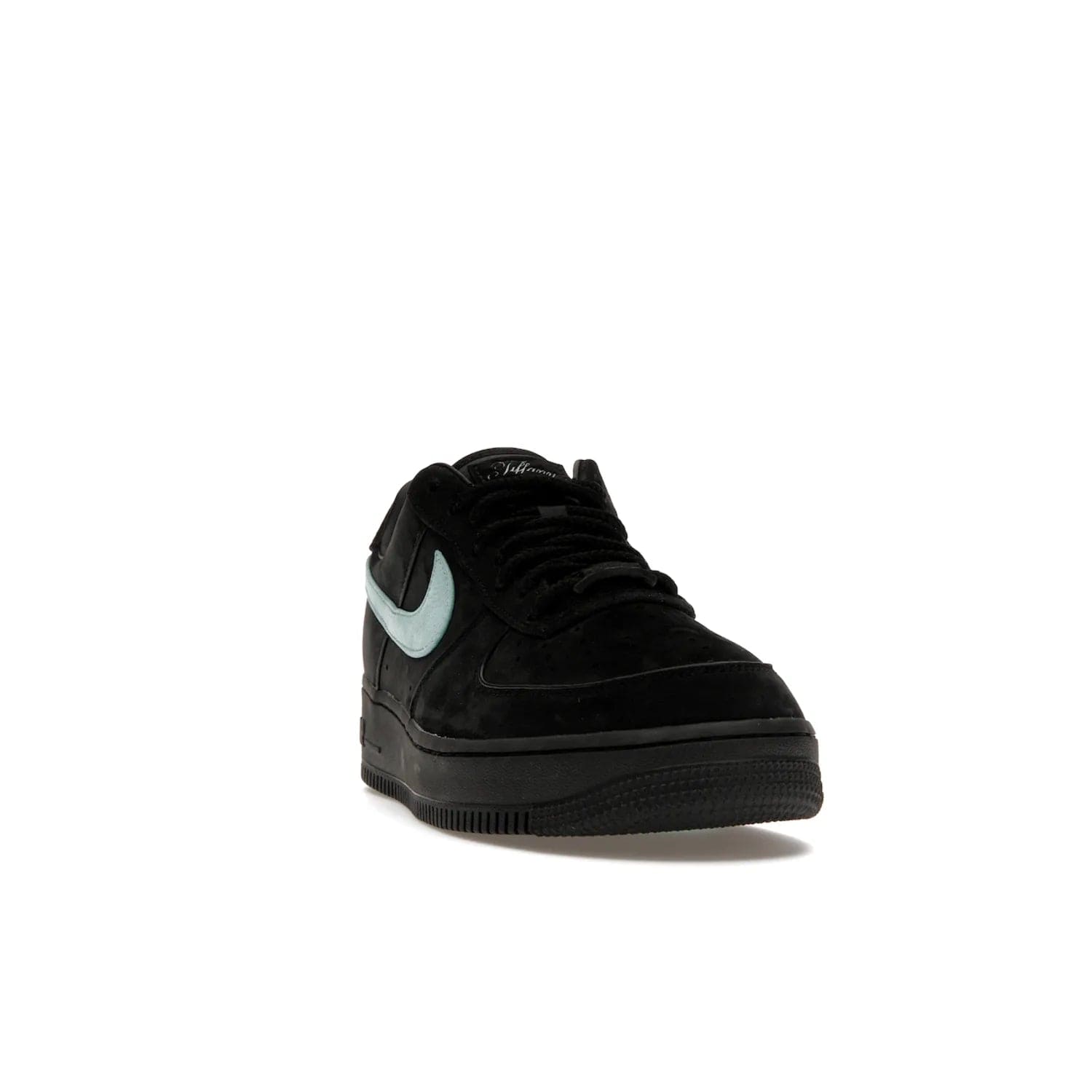 Nike Air Force 1 Low Tiffany & Co. 1837 - Image 8 - Only at www.BallersClubKickz.com - Nike & Tiffany & Co. collaborate on an exclusive sterling silver sneaker, the Air Force 1 Low Tiffany & Co. 1837. Featuring a suede uppr, Tiffany Blue Swoosh and "Tiffany" cursive branding, this pair of AF1s offers an opulent fusion of athleisure and luxury fashion. Release date March 2023.