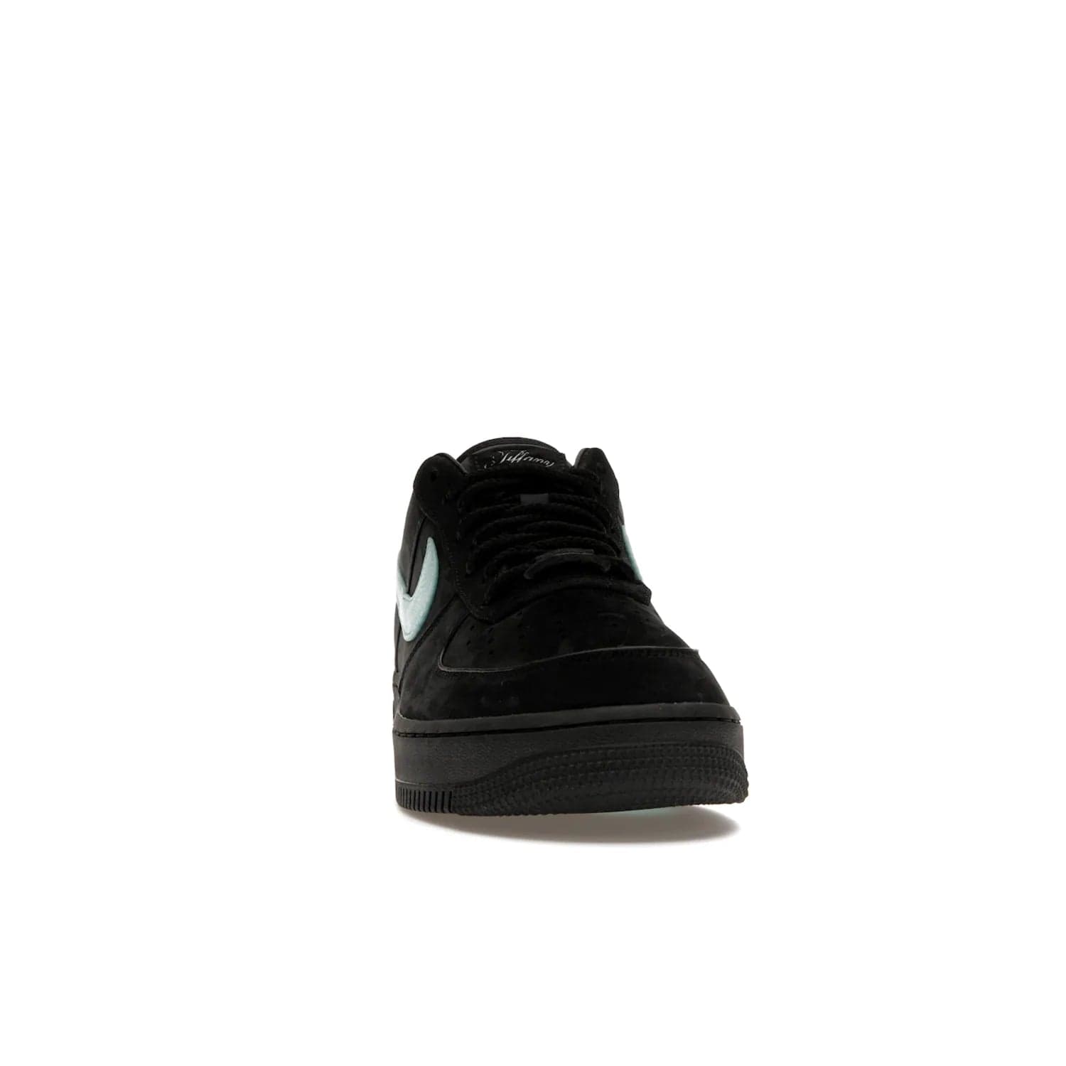 Nike Air Force 1 Low Tiffany & Co. 1837 - Image 9 - Only at www.BallersClubKickz.com - Nike & Tiffany & Co. collaborate on an exclusive sterling silver sneaker, the Air Force 1 Low Tiffany & Co. 1837. Featuring a suede uppr, Tiffany Blue Swoosh and "Tiffany" cursive branding, this pair of AF1s offers an opulent fusion of athleisure and luxury fashion. Release date March 2023.