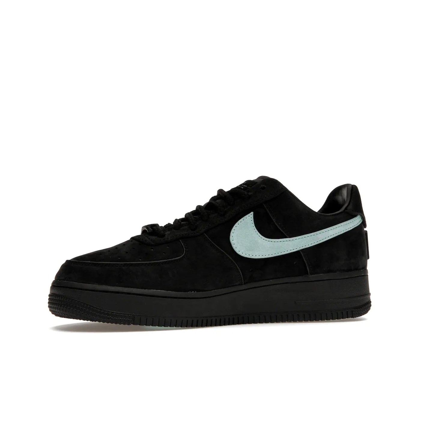 Nike Air Force 1 Low Tiffany & Co. 1837 - Image 17 - Only at www.BallersClubKickz.com - Nike & Tiffany & Co. collaborate on an exclusive sterling silver sneaker, the Air Force 1 Low Tiffany & Co. 1837. Featuring a suede uppr, Tiffany Blue Swoosh and "Tiffany" cursive branding, this pair of AF1s offers an opulent fusion of athleisure and luxury fashion. Release date March 2023.