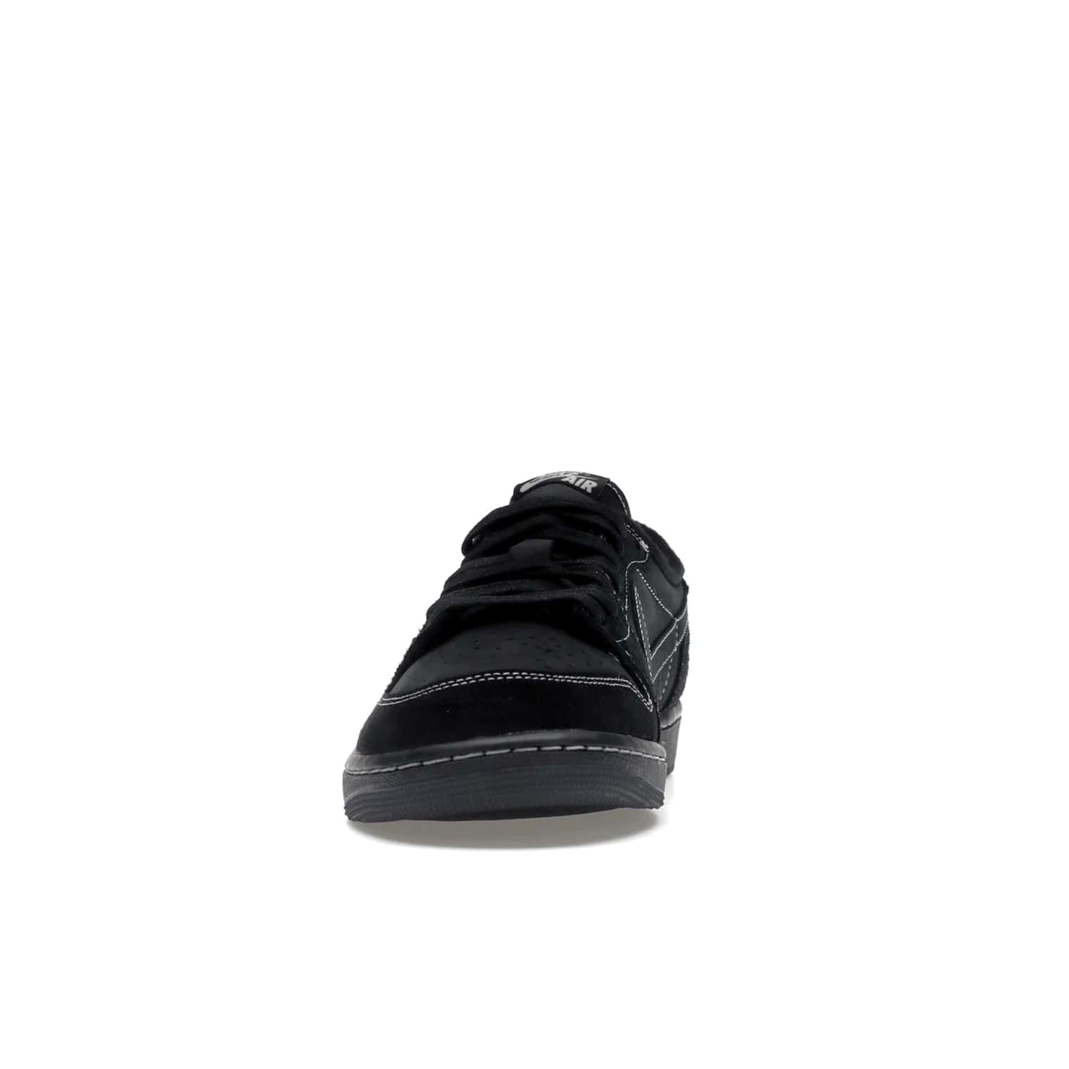 Jordan 1 Retro Low OG SP Travis Scott Black Phantom - Image 11 - Only at www.BallersClubKickz.com - Update Air Jordan 1 Low OG SP "Travis Scott". Iconic black nubuck design w/ unique stitch pattern, Nike Air Logo, Wings logo, embroidered bee. Red, black & white/black laces. Celebrate the end of 2022 on Dec. 15.