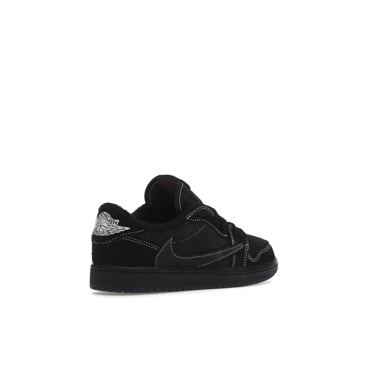 Jordan 1 Retro Low OG SP Travis Scott Black Phantom (PS) - Image 33 - Only at www.BallersClubKickz.com - Kids' Air Jordan 1 Retro Low OG SP Travis Scott 'Black Phantom' PS: A bold upper in black and Phantom features Travis Scott's signature branding. Swoosh, Cactus Jack, and Wings logos. Out Dec. 15th for $60.