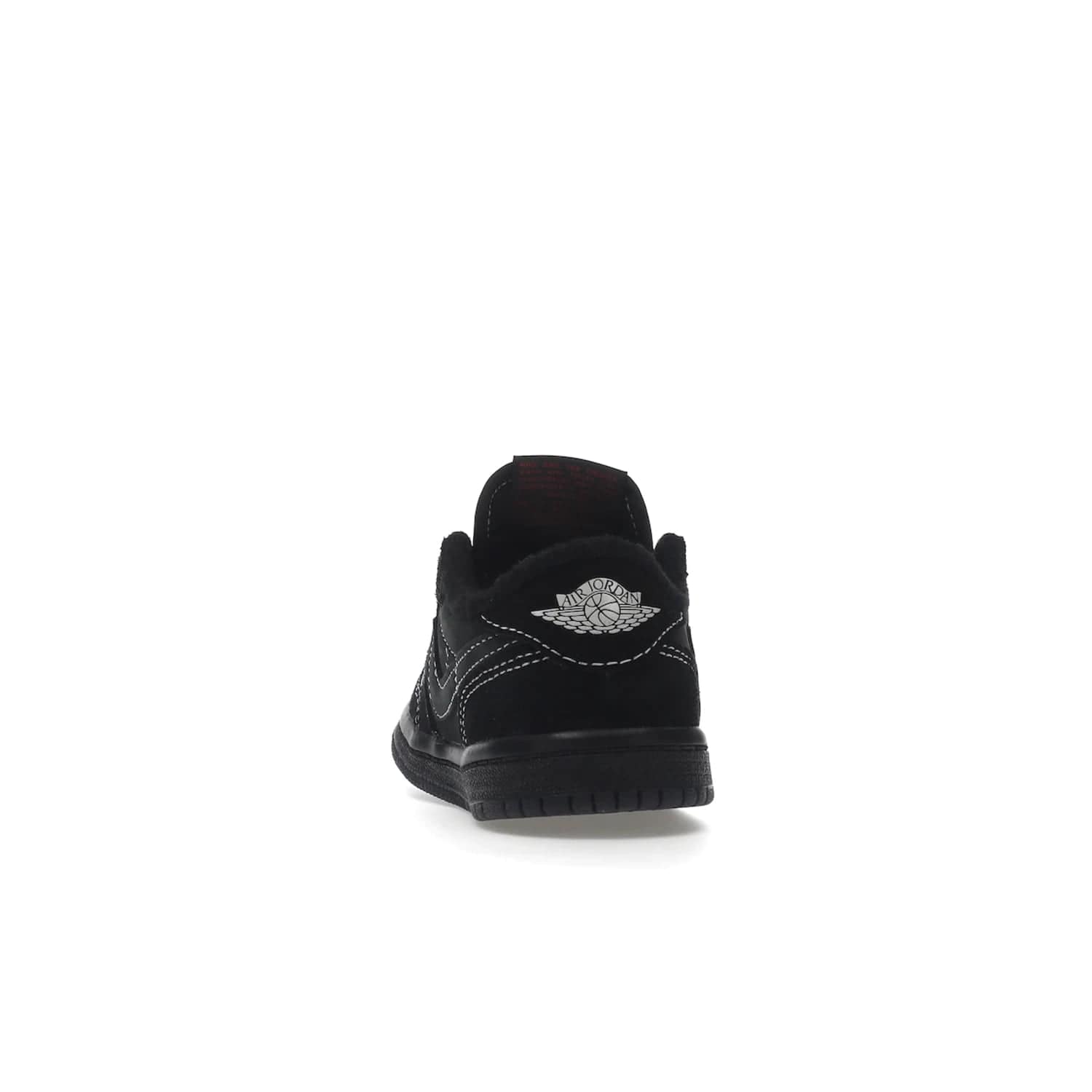 Jordan 1 Retro Low OG SP Travis Scott Black Phantom (TD) - Image 27 - Only at www.BallersClubKickz.com - Shop the Air Jordan I Retro Low OG SP "Travis Scott Black Phantom" TD. Bold black and phantom colorway crafted from nubuck and suede with white stitching. Cactus Jack and Wings branding. Release: Dec 15, 2022.