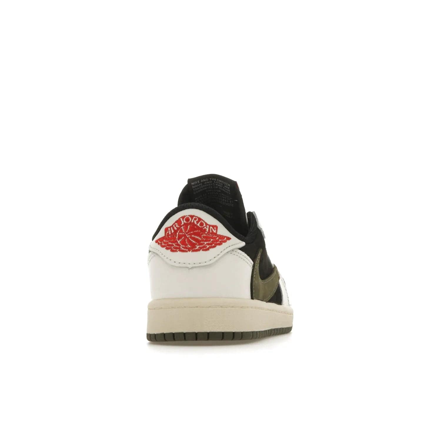 Jordan 1 Retro Low OG SP Travis Scott Olive (PS) - Image 29 - Only at www.BallersClubKickz.com - Jordan 1 Retro Low OG SP Travis Scott Olive: A Sail upper, Red and Black accents, and Olive midsole combine for a classic sneaker that is perfect for any style.
