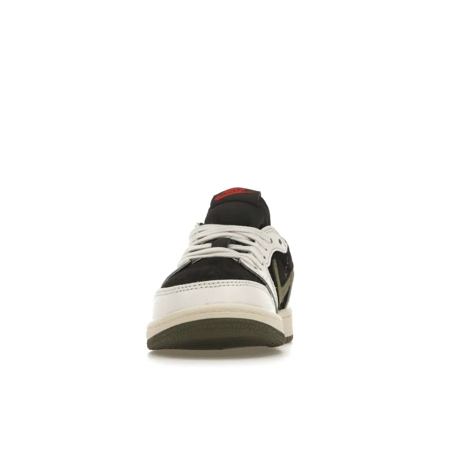 Jordan 1 Retro Low OG SP Travis Scott Olive (PS) - Image 11 - Only at www.BallersClubKickz.com - Jordan 1 Retro Low OG SP Travis Scott Olive: A Sail upper, Red and Black accents, and Olive midsole combine for a classic sneaker that is perfect for any style.