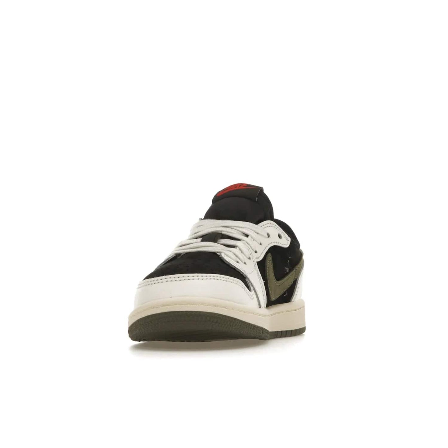 Jordan 1 Retro Low OG SP Travis Scott Olive (PS) - Image 12 - Only at www.BallersClubKickz.com - Jordan 1 Retro Low OG SP Travis Scott Olive: A Sail upper, Red and Black accents, and Olive midsole combine for a classic sneaker that is perfect for any style.