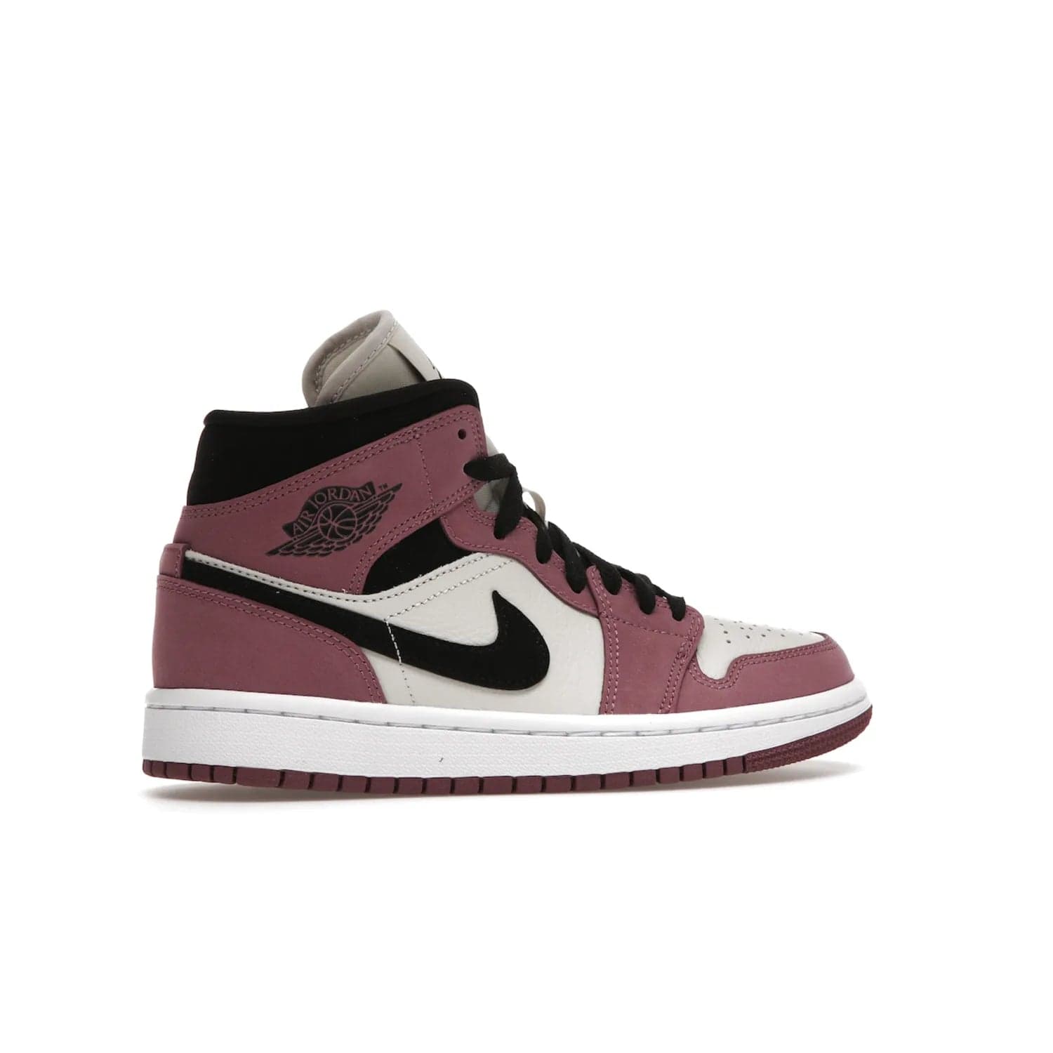 Jordan 1 Mid SE Light Mulberry (Women's) - Image 35 - Only at www.BallersClubKickz.com - Classic style meets performance with the Air Jordan 1 Mid Light Mulberry (Women's). Sleek leather overlays and light bone detailing bring out the best of this classic sneaker, perfect for the active woman on-the-go. Available March 2022.