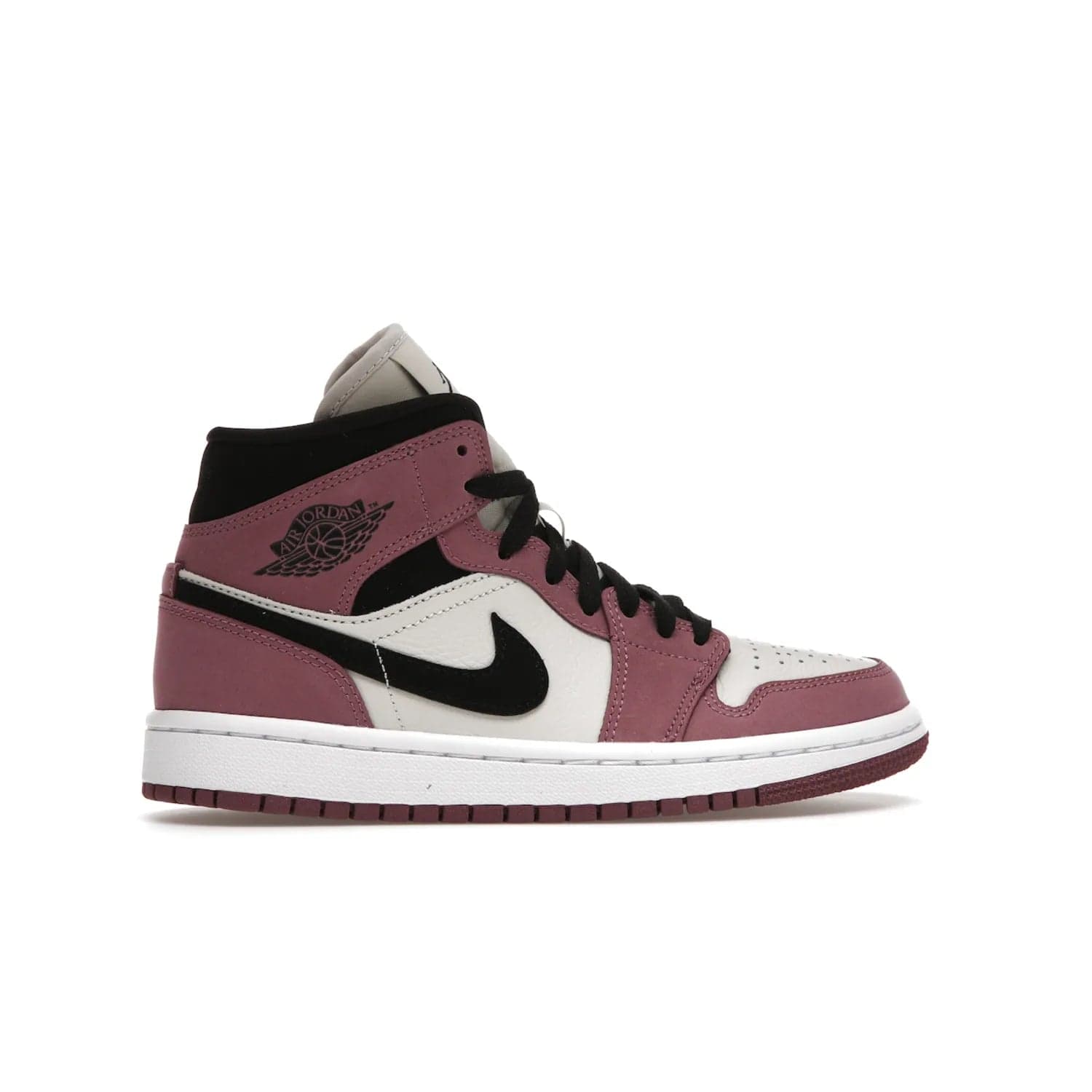 Jordan 1 Mid SE Light Mulberry (Women's) - Image 36 - Only at www.BallersClubKickz.com - Classic style meets performance with the Air Jordan 1 Mid Light Mulberry (Women's). Sleek leather overlays and light bone detailing bring out the best of this classic sneaker, perfect for the active woman on-the-go. Available March 2022.