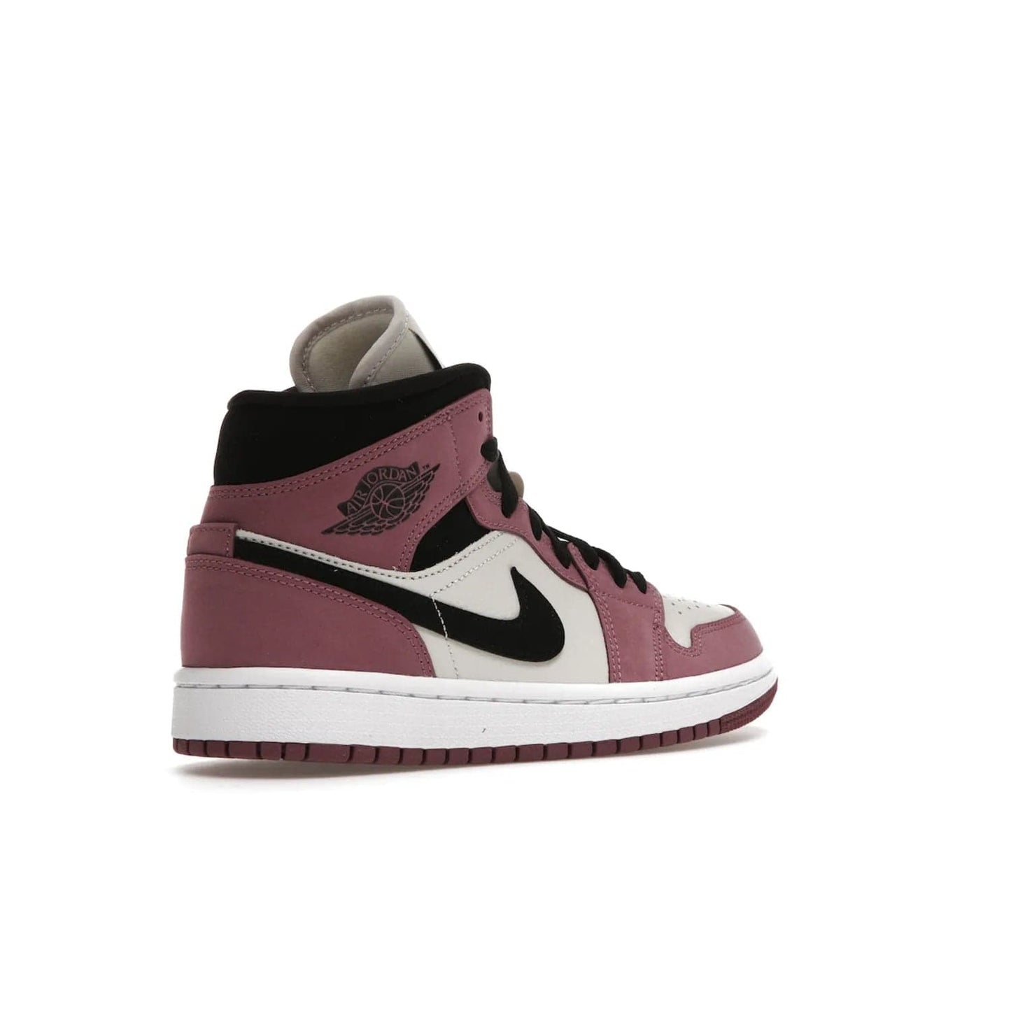 Jordan 1 Mid SE Light Mulberry (Women's) - Image 33 - Only at www.BallersClubKickz.com - Classic style meets performance with the Air Jordan 1 Mid Light Mulberry (Women's). Sleek leather overlays and light bone detailing bring out the best of this classic sneaker, perfect for the active woman on-the-go. Available March 2022.
