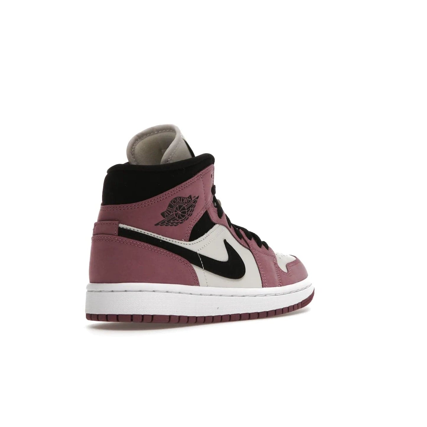 Jordan 1 Mid SE Light Mulberry (Women's) - Image 32 - Only at www.BallersClubKickz.com - Classic style meets performance with the Air Jordan 1 Mid Light Mulberry (Women's). Sleek leather overlays and light bone detailing bring out the best of this classic sneaker, perfect for the active woman on-the-go. Available March 2022.
