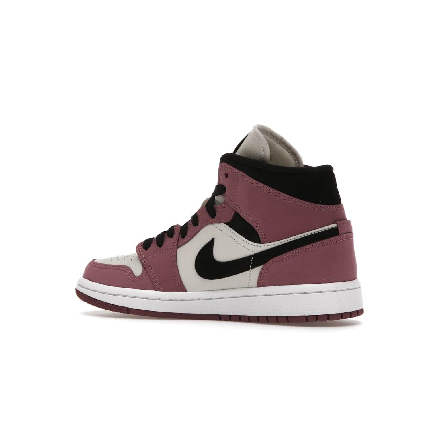 Jordan 1 Mid SE Light Mulberry (Women's) - Image 22 - Only at www.BallersClubKickz.com - Classic style meets performance with the Air Jordan 1 Mid Light Mulberry (Women's). Sleek leather overlays and light bone detailing bring out the best of this classic sneaker, perfect for the active woman on-the-go. Available March 2022.