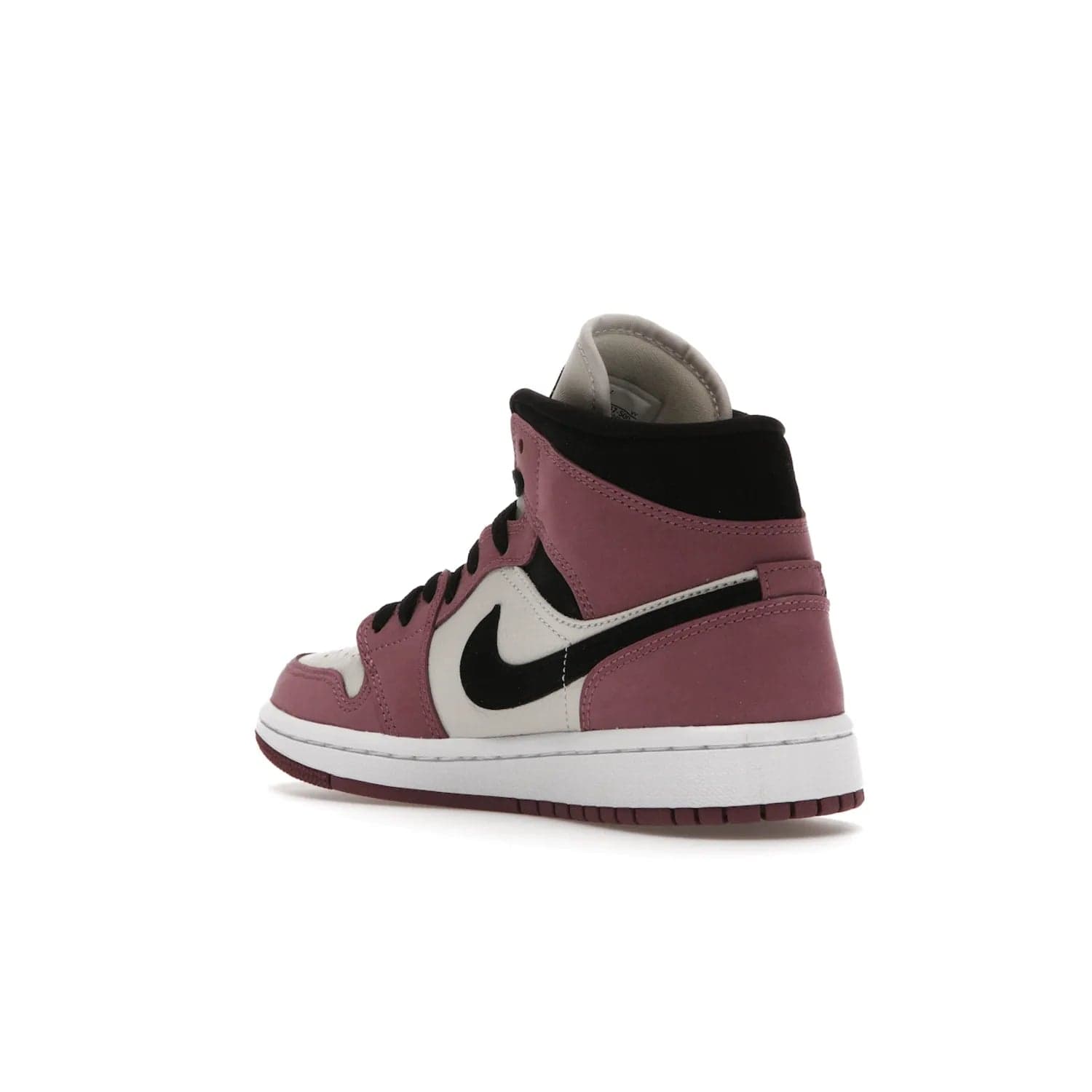Jordan 1 Mid SE Light Mulberry (Women's) - Image 24 - Only at www.BallersClubKickz.com - Classic style meets performance with the Air Jordan 1 Mid Light Mulberry (Women's). Sleek leather overlays and light bone detailing bring out the best of this classic sneaker, perfect for the active woman on-the-go. Available March 2022.