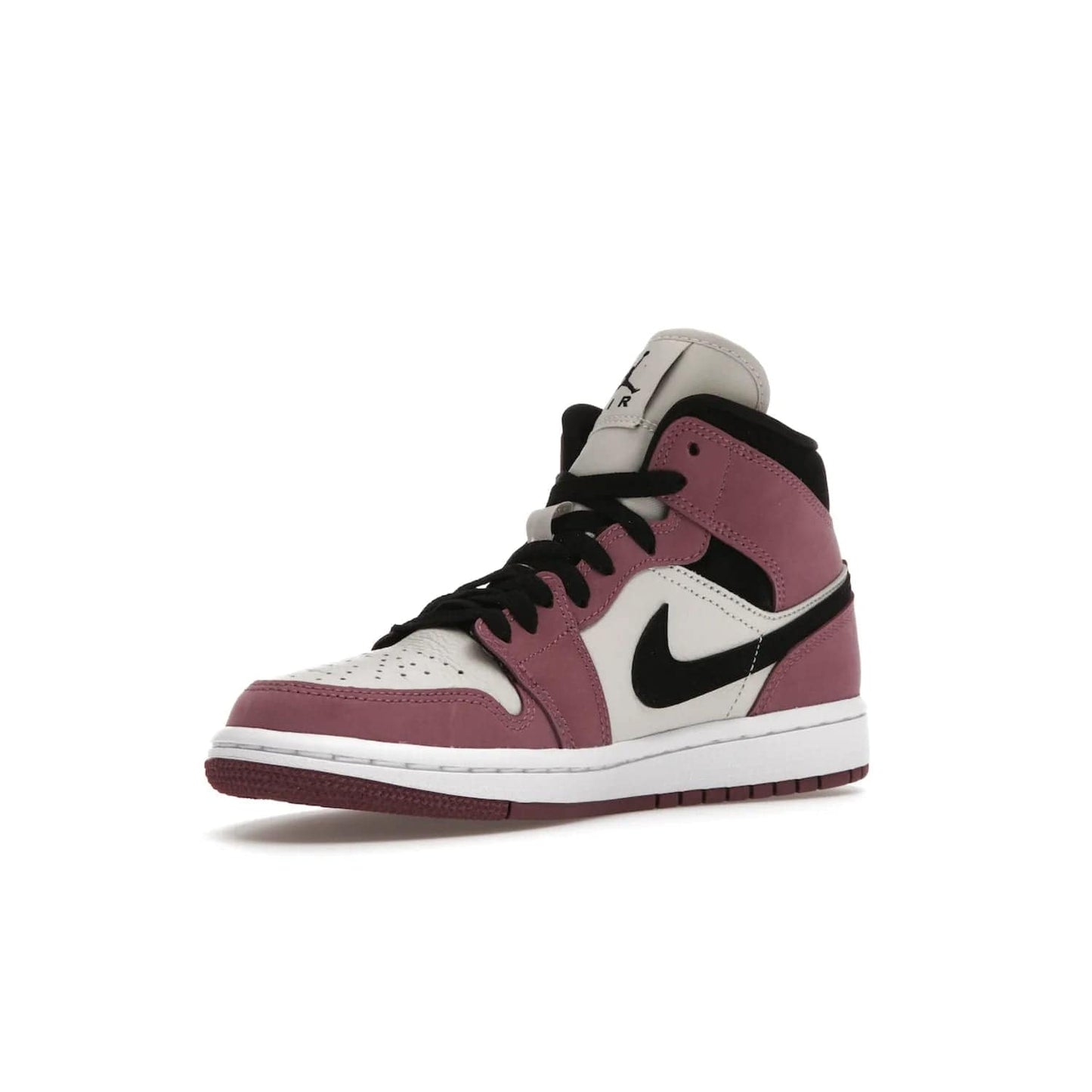 Jordan 1 Mid SE Light Mulberry (Women's) - Image 15 - Only at www.BallersClubKickz.com - Classic style meets performance with the Air Jordan 1 Mid Light Mulberry (Women's). Sleek leather overlays and light bone detailing bring out the best of this classic sneaker, perfect for the active woman on-the-go. Available March 2022.