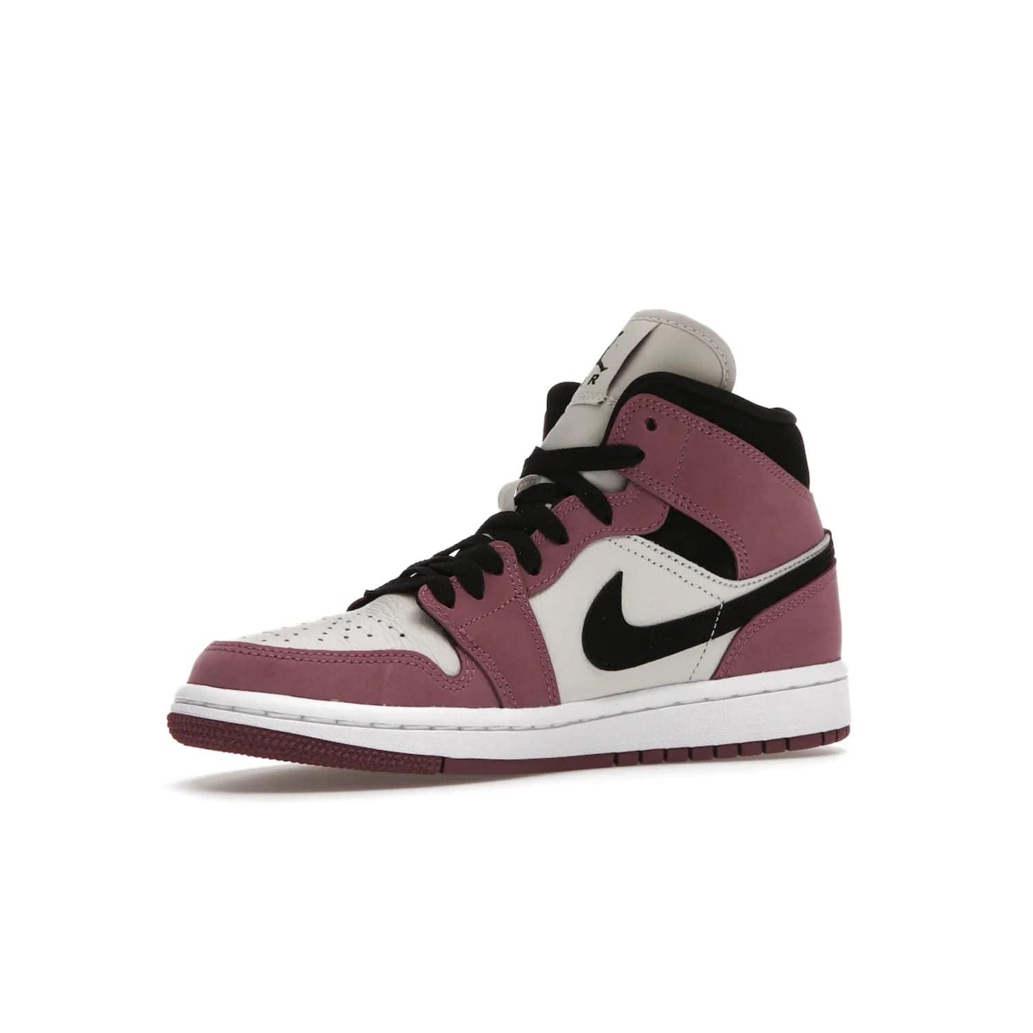 Jordan 1 Mid SE Light Mulberry (Women's) - Image 16 - Only at www.BallersClubKickz.com - Classic style meets performance with the Air Jordan 1 Mid Light Mulberry (Women's). Sleek leather overlays and light bone detailing bring out the best of this classic sneaker, perfect for the active woman on-the-go. Available March 2022.