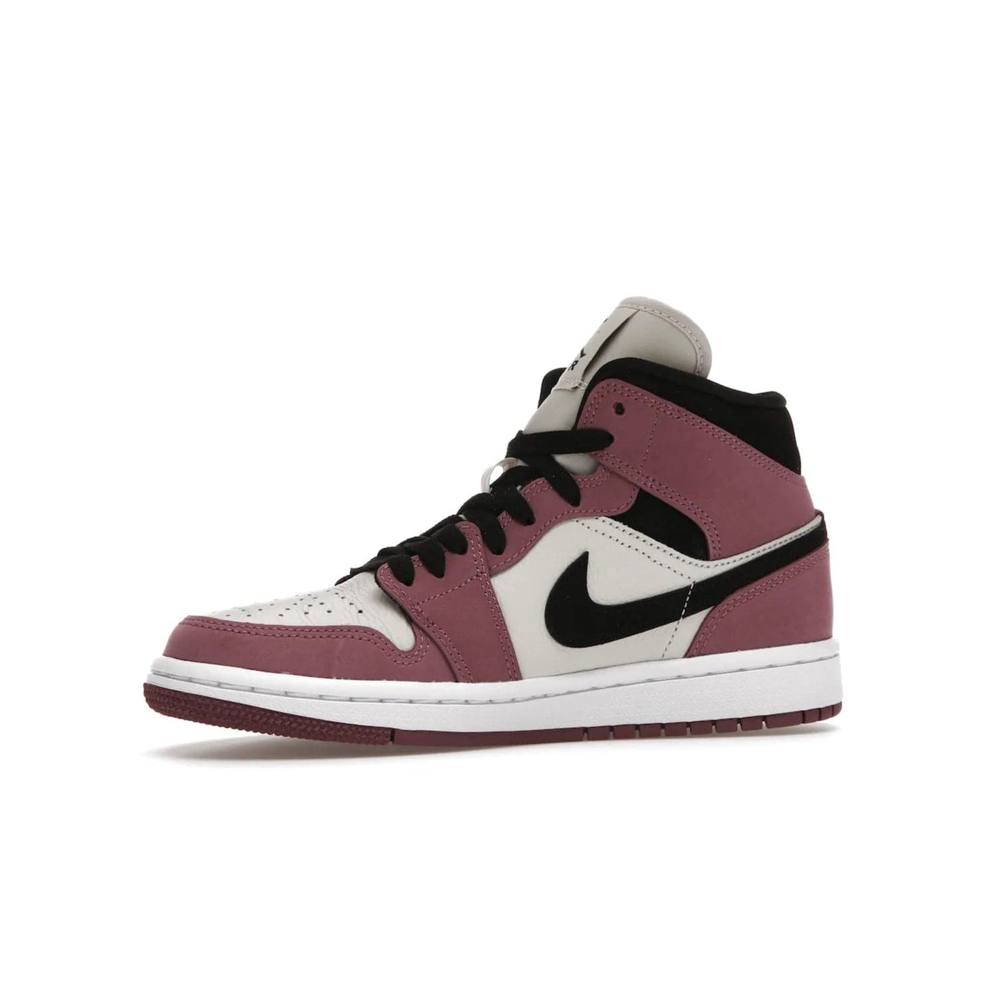 Jordan 1 Mid SE Light Mulberry (Women's) - Image 17 - Only at www.BallersClubKickz.com - Classic style meets performance with the Air Jordan 1 Mid Light Mulberry (Women's). Sleek leather overlays and light bone detailing bring out the best of this classic sneaker, perfect for the active woman on-the-go. Available March 2022.