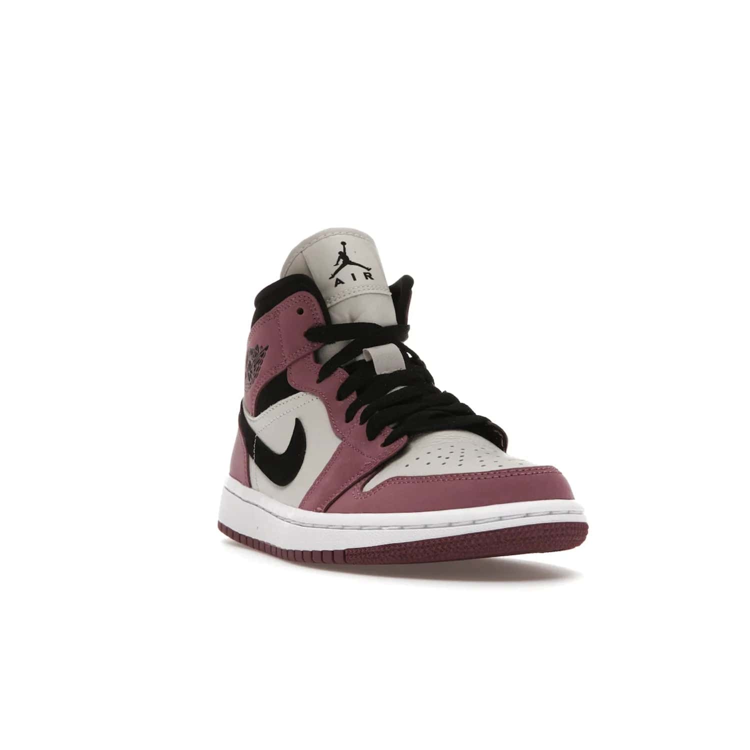 Jordan 1 Mid SE Light Mulberry (Women's) - Image 7 - Only at www.BallersClubKickz.com - Classic style meets performance with the Air Jordan 1 Mid Light Mulberry (Women's). Sleek leather overlays and light bone detailing bring out the best of this classic sneaker, perfect for the active woman on-the-go. Available March 2022.