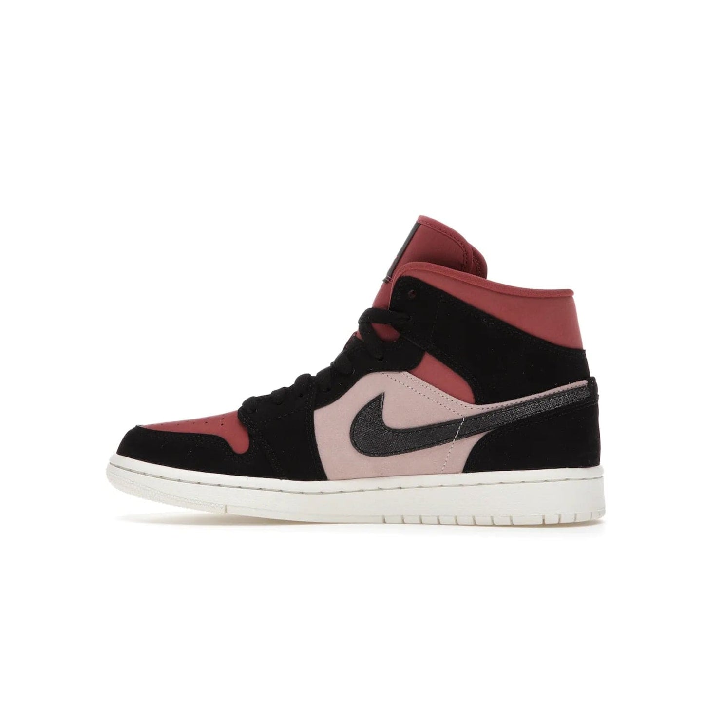 Jordan 1 Mid Canyon Rust (Women's) - Image 20 - Only at www.BallersClubKickz.com - The Air Jordan 1 Mid Canyon Rust for Women (W) is a stylish mid-top sneaker with distressed Nike swooshes and a white rubber cupsole. Featuring a blend of particle beige, canyon rust, sail and black, this versatile design will provide you with amazing comfort and style. Out now, 1st March 2021!