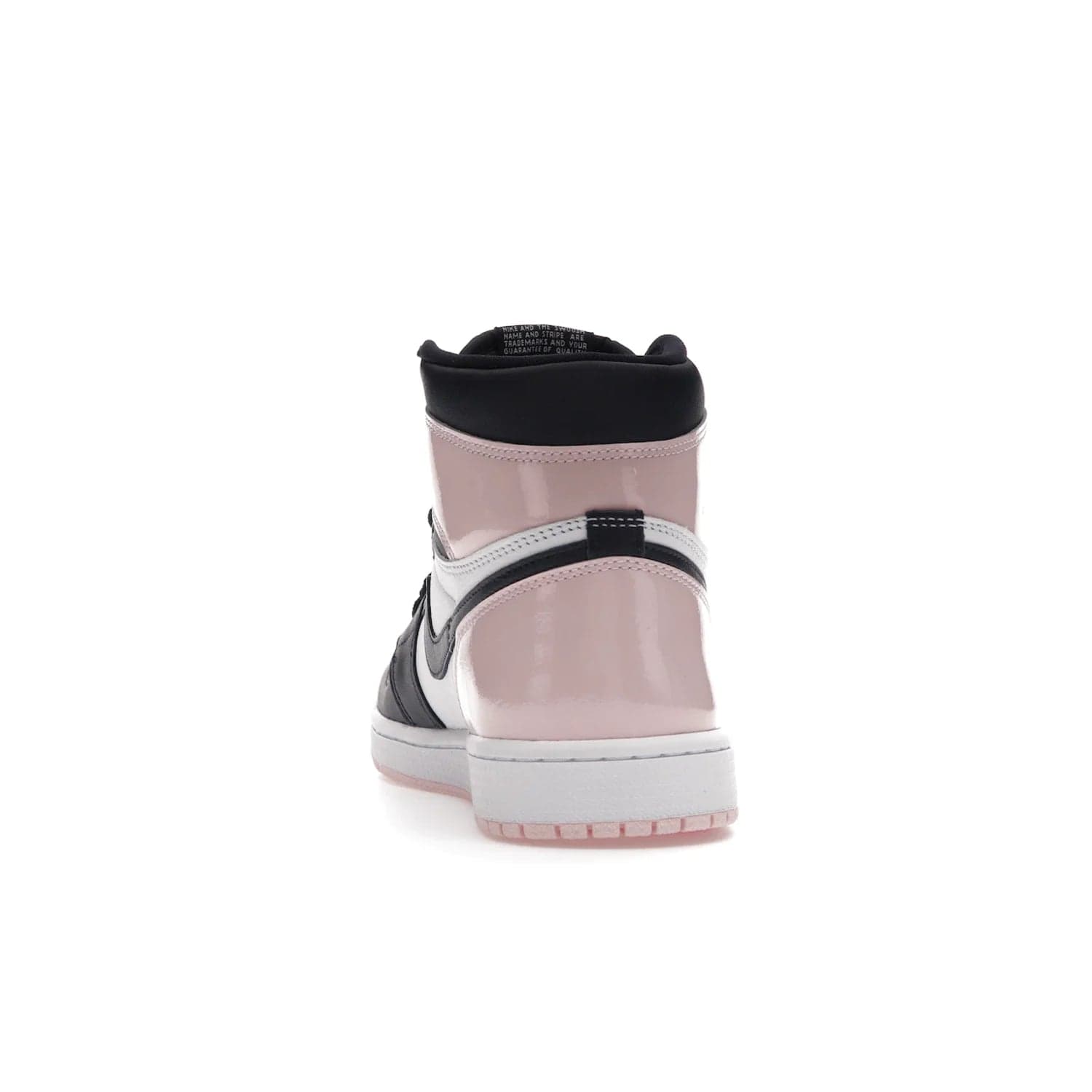 Jordan 1 Retro High OG Atmosphere (Women's) - Image 27 - Only at www.BallersClubKickz.com - Style up with the Women's Air Jordan 1 High Atmosphere. Featuring Black Toe colour-blocking, dynamic leather and light pink patent, this 1985 design brings Michael Jordan's iconic bubblegum habit to your winter collection.