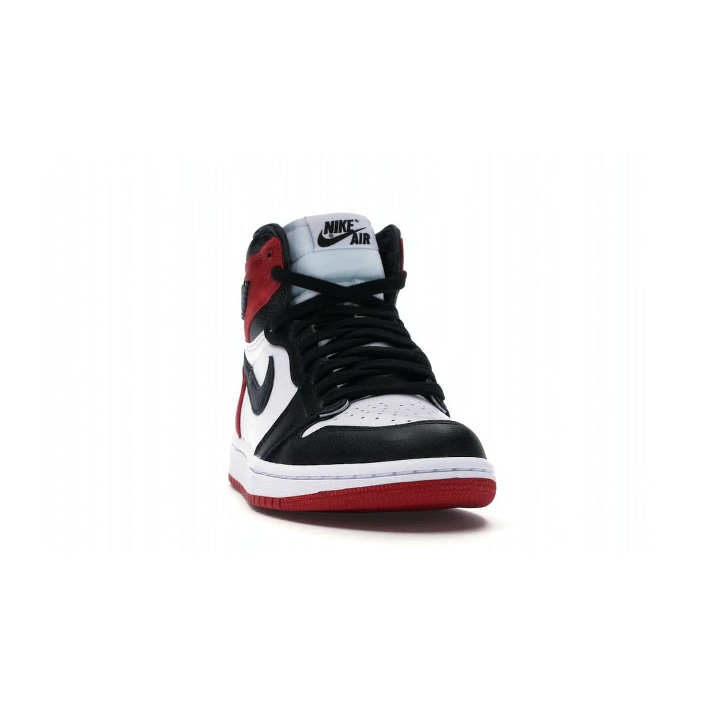 Jordan 1 Retro High Satin Black Toe (Women's) - Image 8 - Only at www.BallersClubKickz.com - Luxurious take on the timeless Air Jordan 1. Features a mix of black leather and satin materials with subtle University Red accents. Elevated look with metal Wings logo on the heel. Released in August 2019.