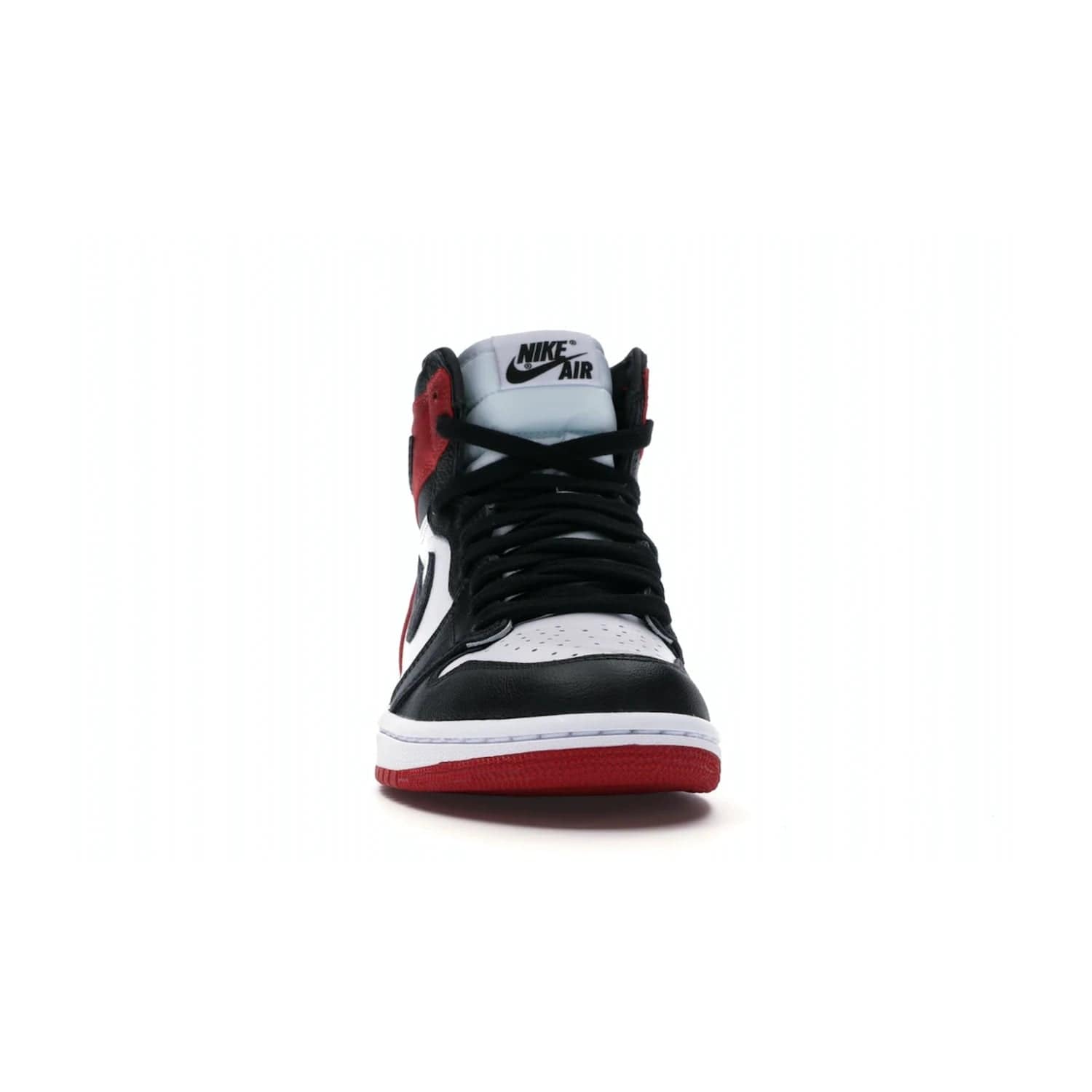 Jordan 1 Retro High Satin Black Toe (Women's) - Image 9 - Only at www.BallersClubKickz.com - Luxurious take on the timeless Air Jordan 1. Features a mix of black leather and satin materials with subtle University Red accents. Elevated look with metal Wings logo on the heel. Released in August 2019.