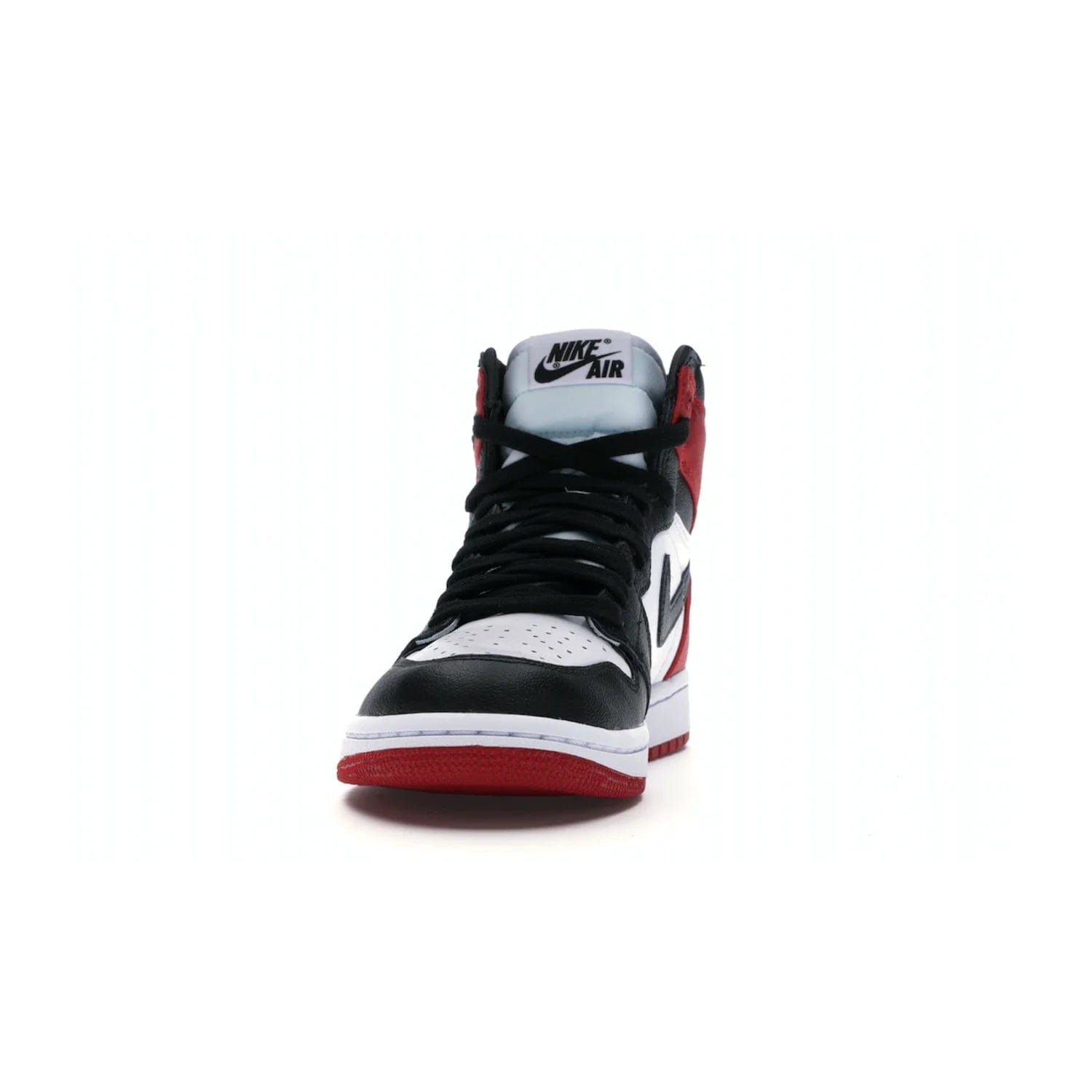 Jordan 1 Retro High Satin Black Toe (Women's) - Image 11 - Only at www.BallersClubKickz.com - Luxurious take on the timeless Air Jordan 1. Features a mix of black leather and satin materials with subtle University Red accents. Elevated look with metal Wings logo on the heel. Released in August 2019.