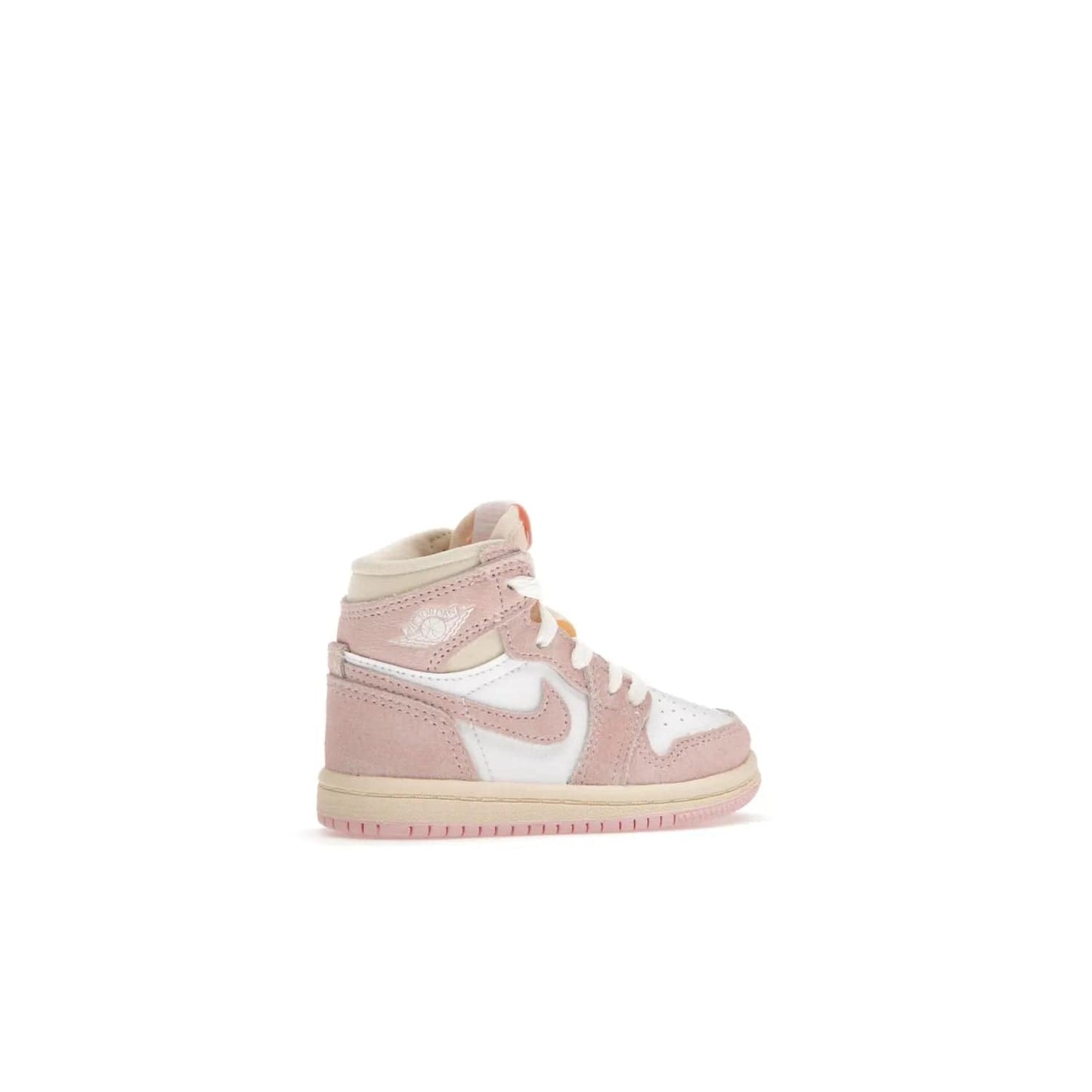Jordan 1 Retro High OG Washed Pink (TD) - Image 35 - Only at www.BallersClubKickz.com - Retro style meets modern comfort: Introducing the Jordan 1 High OG Washed Pink (TD). Combining Atmosphere/White/Muslin/Sail colors with a high-rise silhouette, these shoes will be an instant classic when they release April 22, 2023.