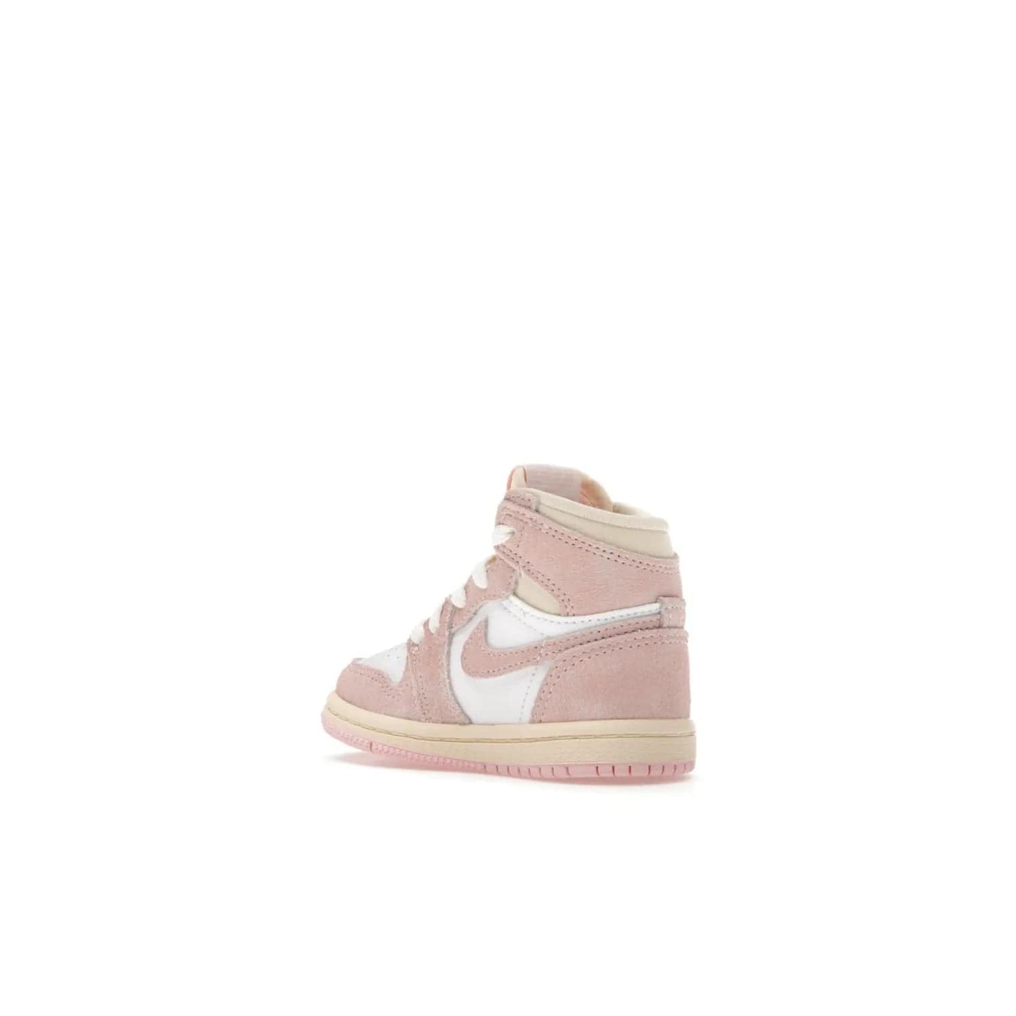 Jordan 1 Retro High OG Washed Pink (TD) - Image 23 - Only at www.BallersClubKickz.com - Retro style meets modern comfort: Introducing the Jordan 1 High OG Washed Pink (TD). Combining Atmosphere/White/Muslin/Sail colors with a high-rise silhouette, these shoes will be an instant classic when they release April 22, 2023.