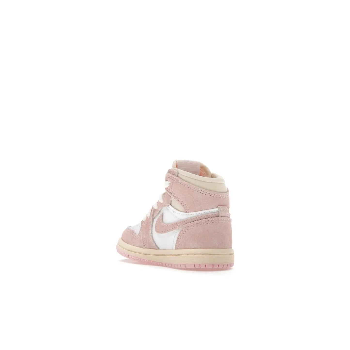 Jordan 1 Retro High OG Washed Pink (TD) - Image 24 - Only at www.BallersClubKickz.com - Retro style meets modern comfort: Introducing the Jordan 1 High OG Washed Pink (TD). Combining Atmosphere/White/Muslin/Sail colors with a high-rise silhouette, these shoes will be an instant classic when they release April 22, 2023.