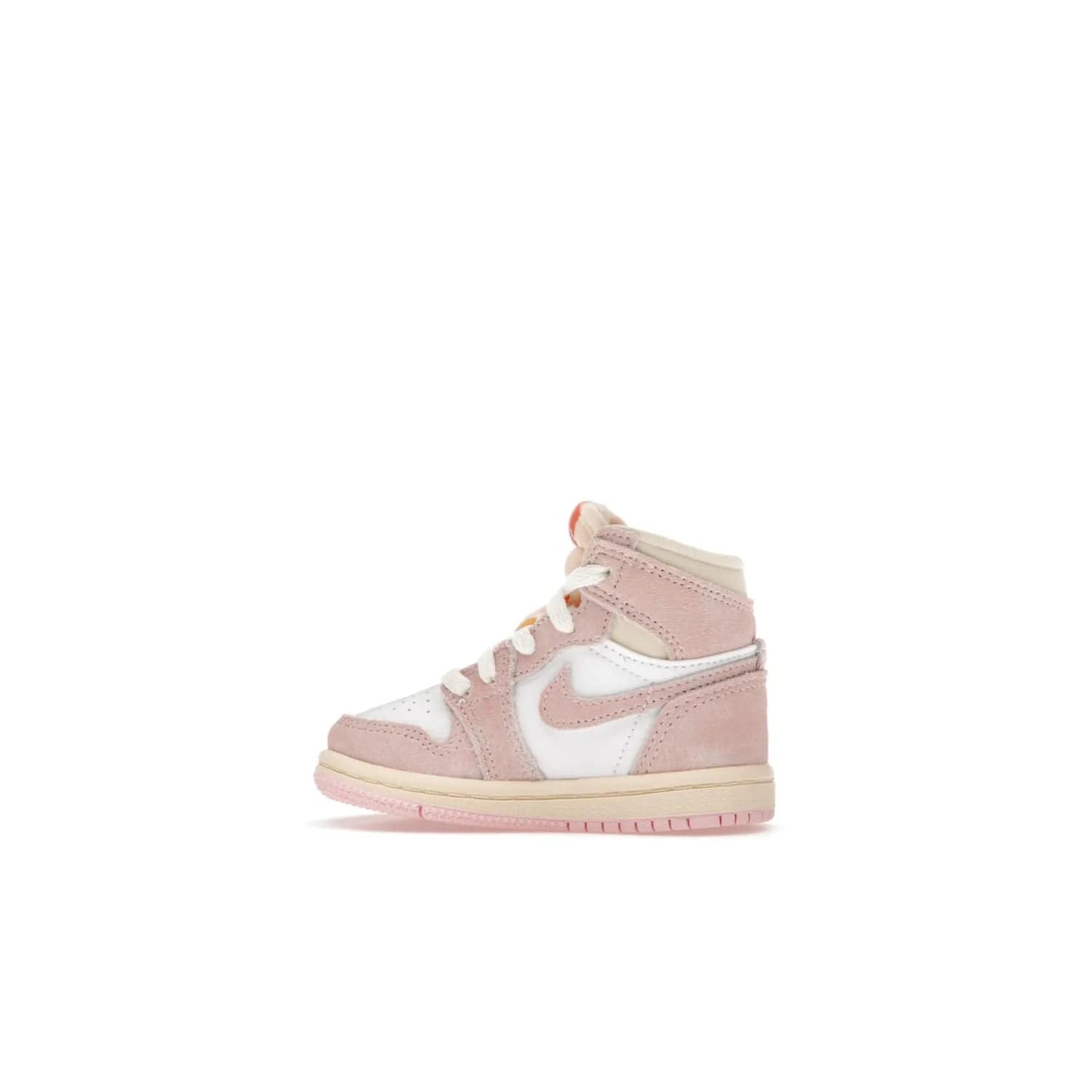 Jordan 1 Retro High OG Washed Pink (TD) - Image 20 - Only at www.BallersClubKickz.com - Retro style meets modern comfort: Introducing the Jordan 1 High OG Washed Pink (TD). Combining Atmosphere/White/Muslin/Sail colors with a high-rise silhouette, these shoes will be an instant classic when they release April 22, 2023.